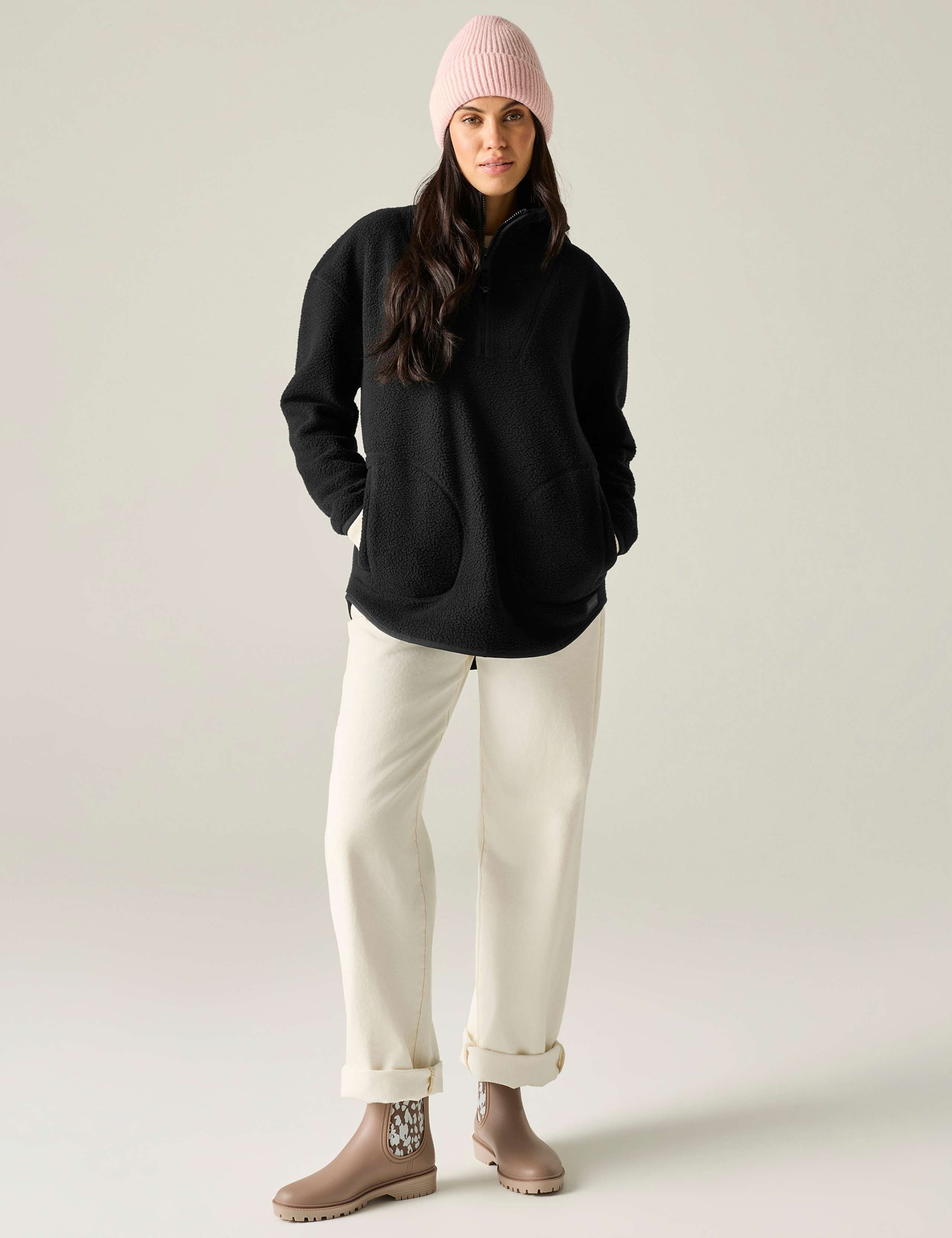 Frankie Borg Funnel Neck Longline Sweatshirt 3 of 7