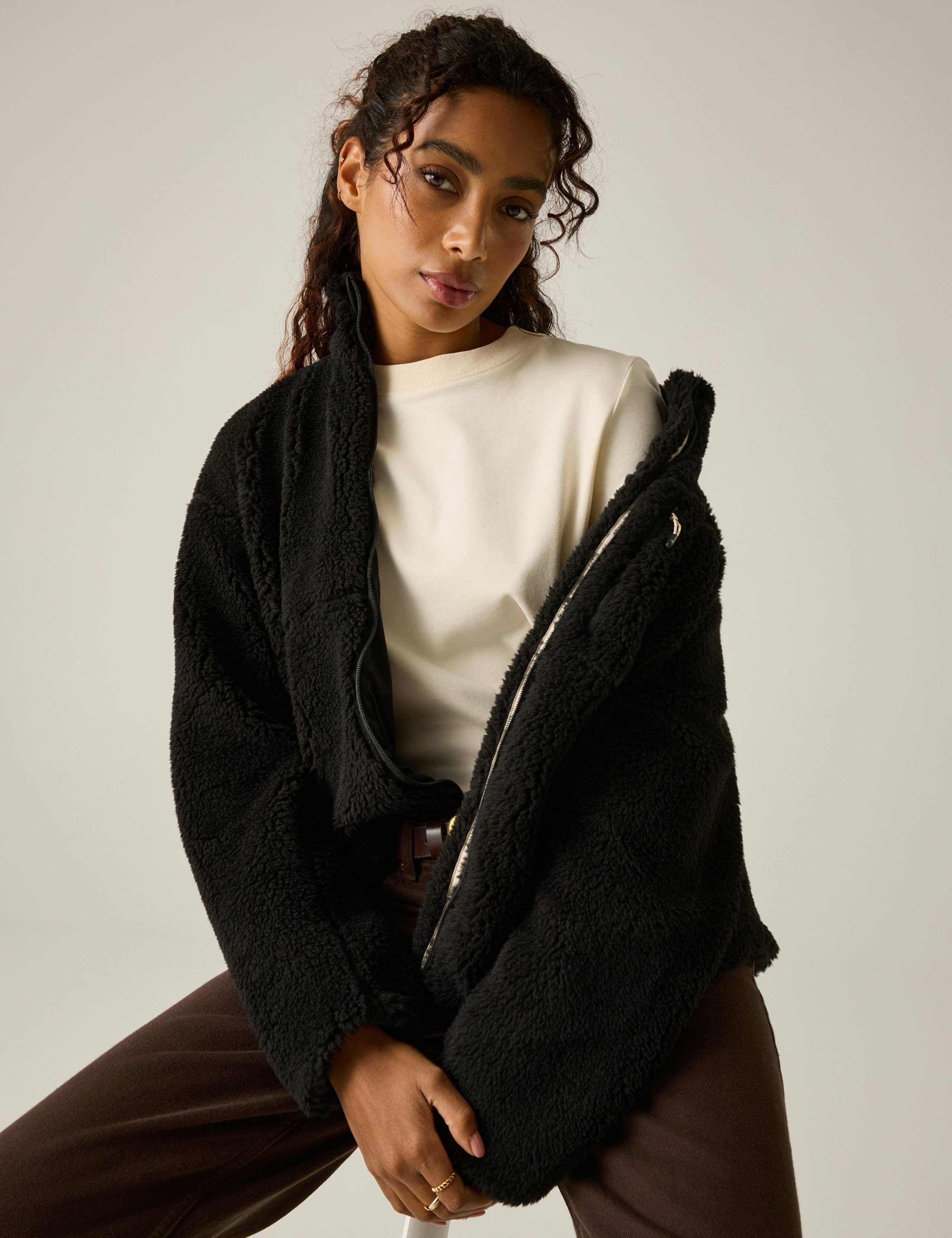 Roswind Funnel Neck Fleece Top 6 of 7