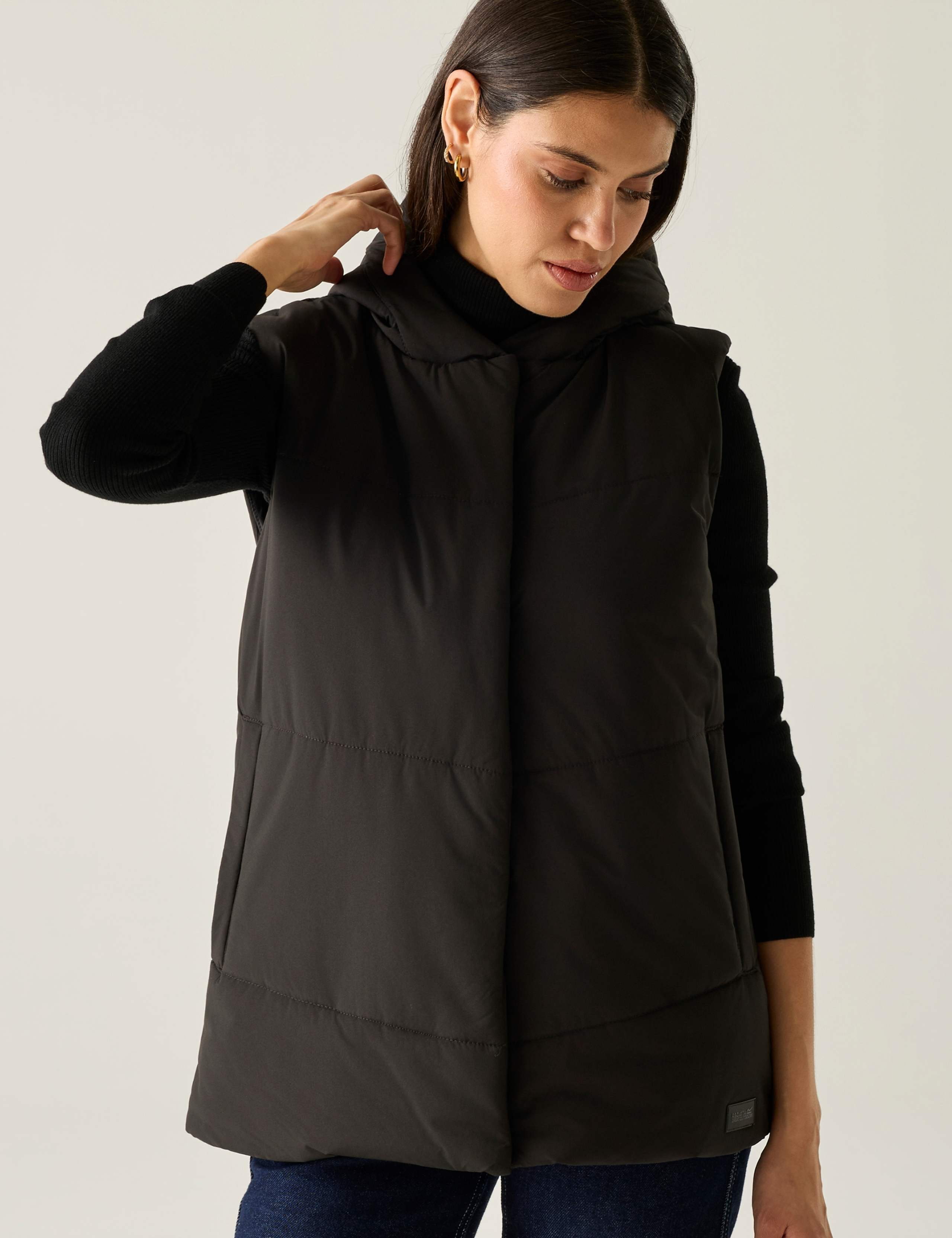 Nehiala Water Repellent Hooded Padded Gilet 1 of 7