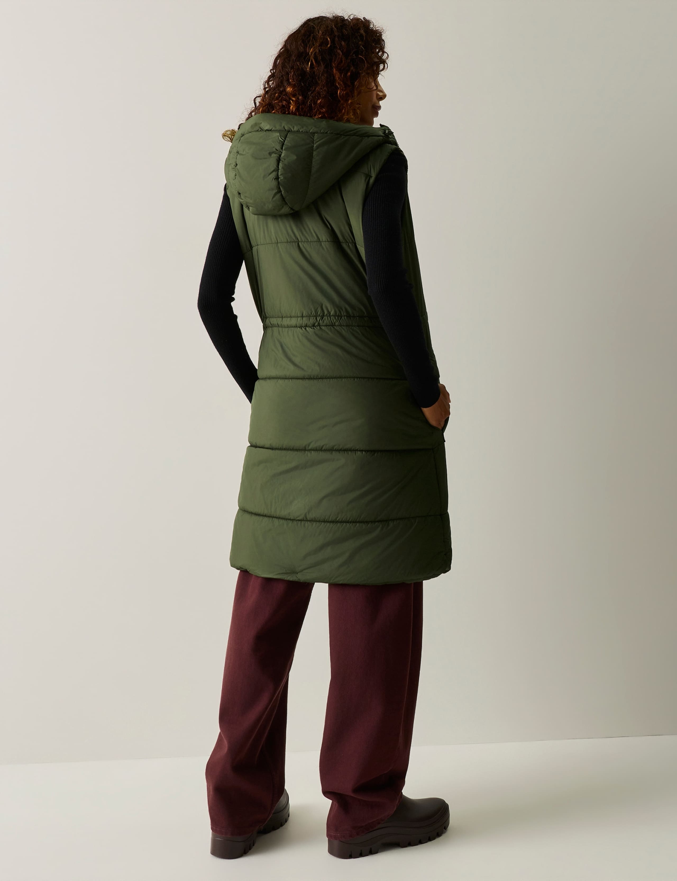 Hooded Longline Quilted Gilet 5 of 6