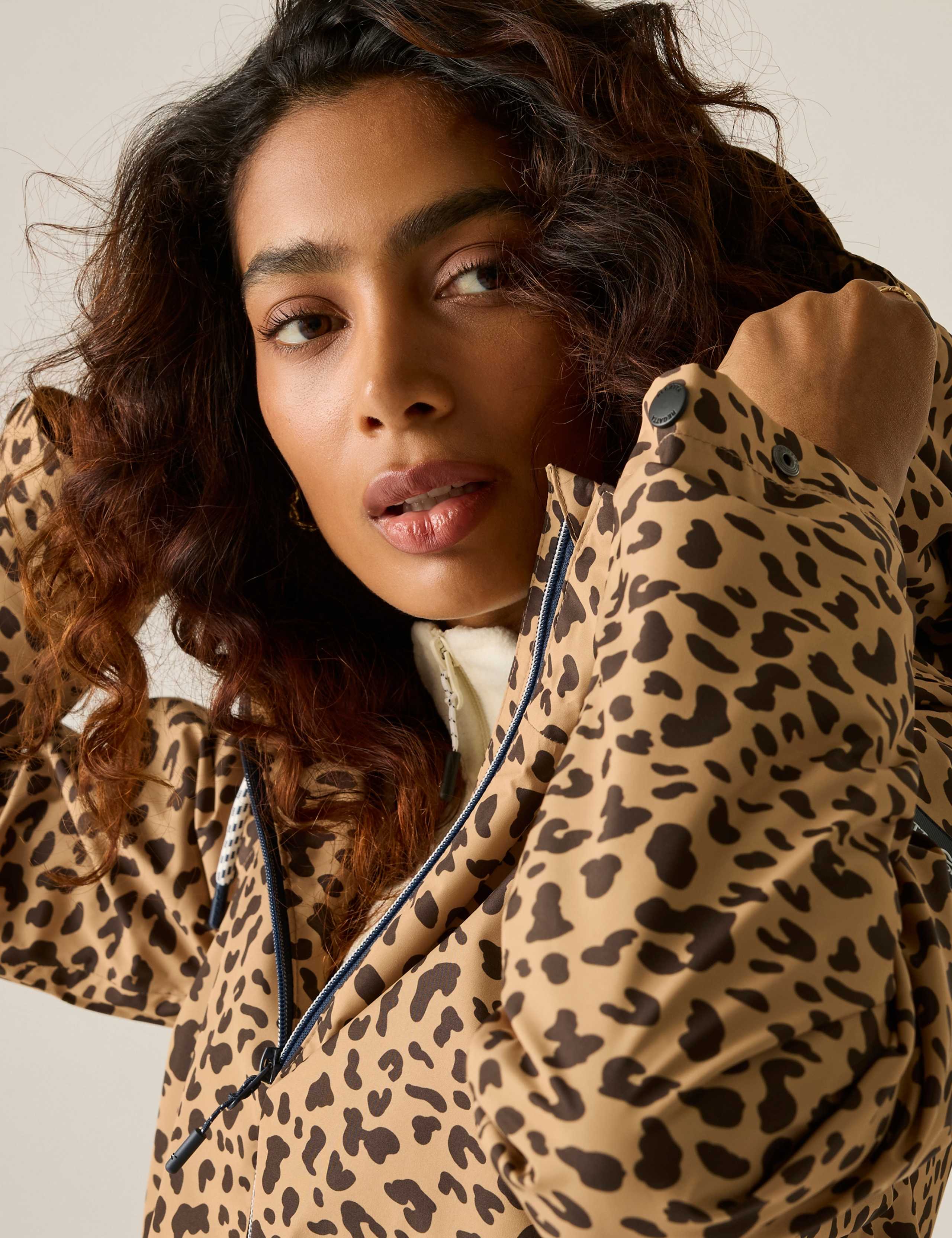 Bayletta Waterproof Leopard Print Hooded Jacket 7 of 7