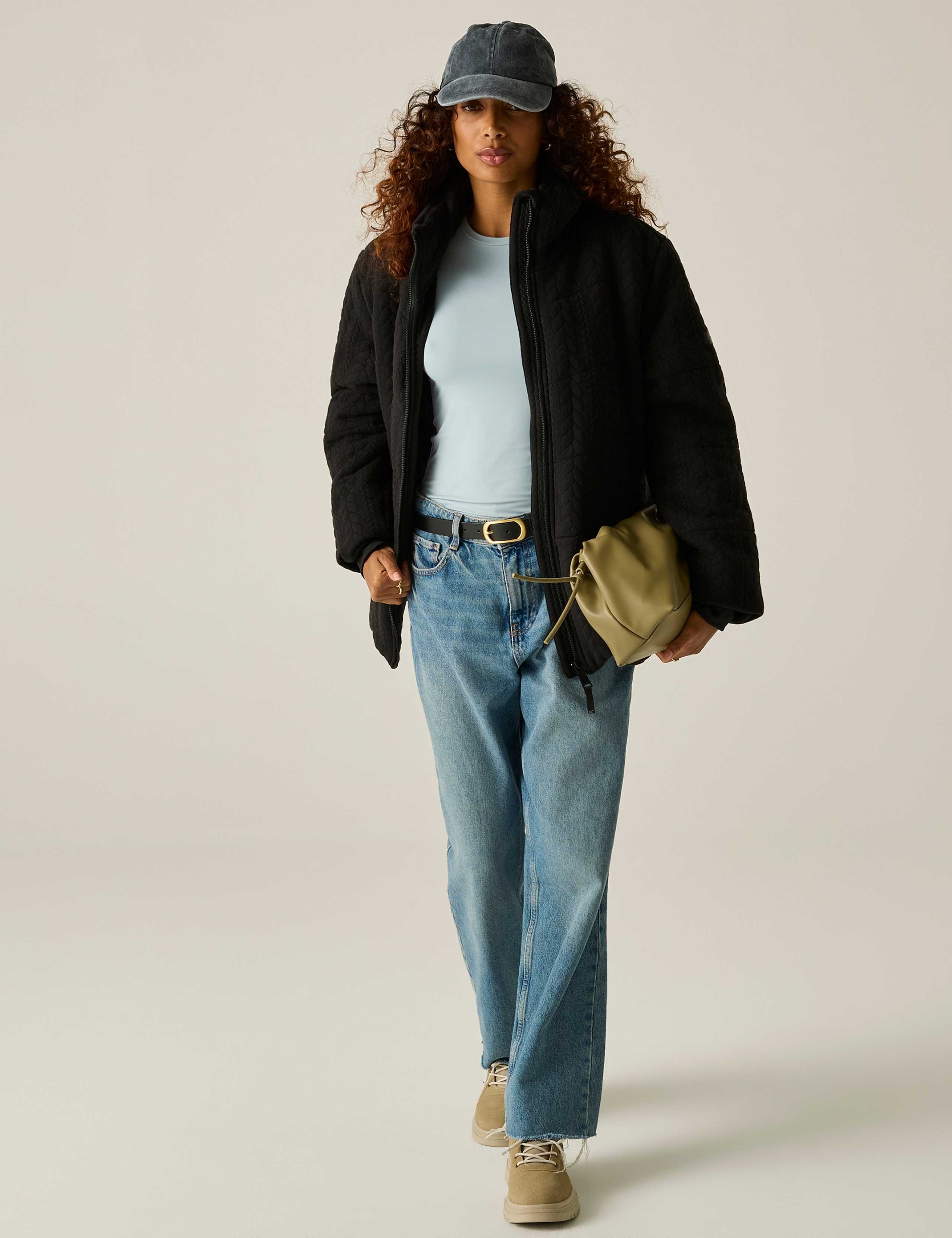 Amaryl Textured Funnel Neck Padded Jacket 5 of 7