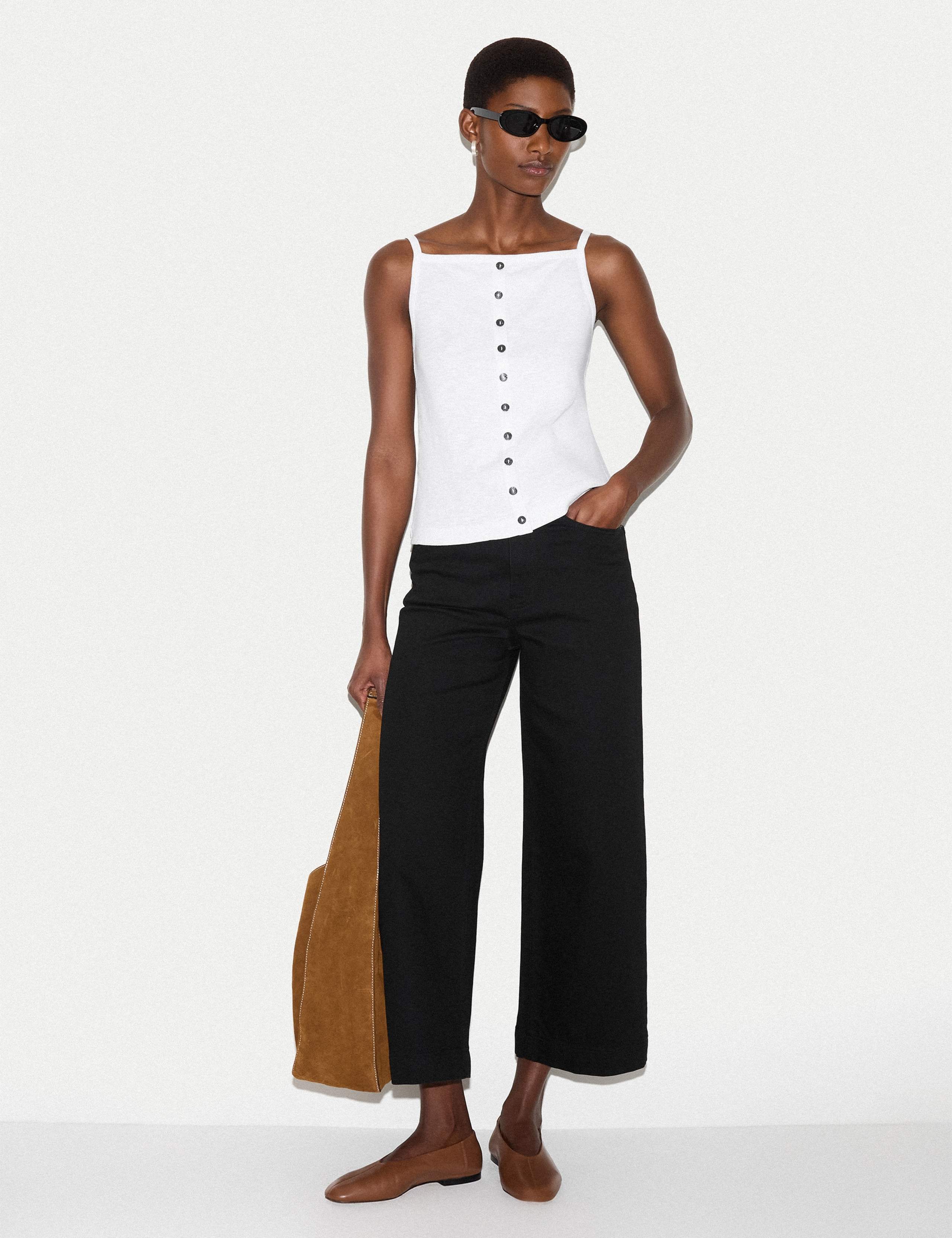 Pure Cotton Button Square Neck Cami 5 of 5