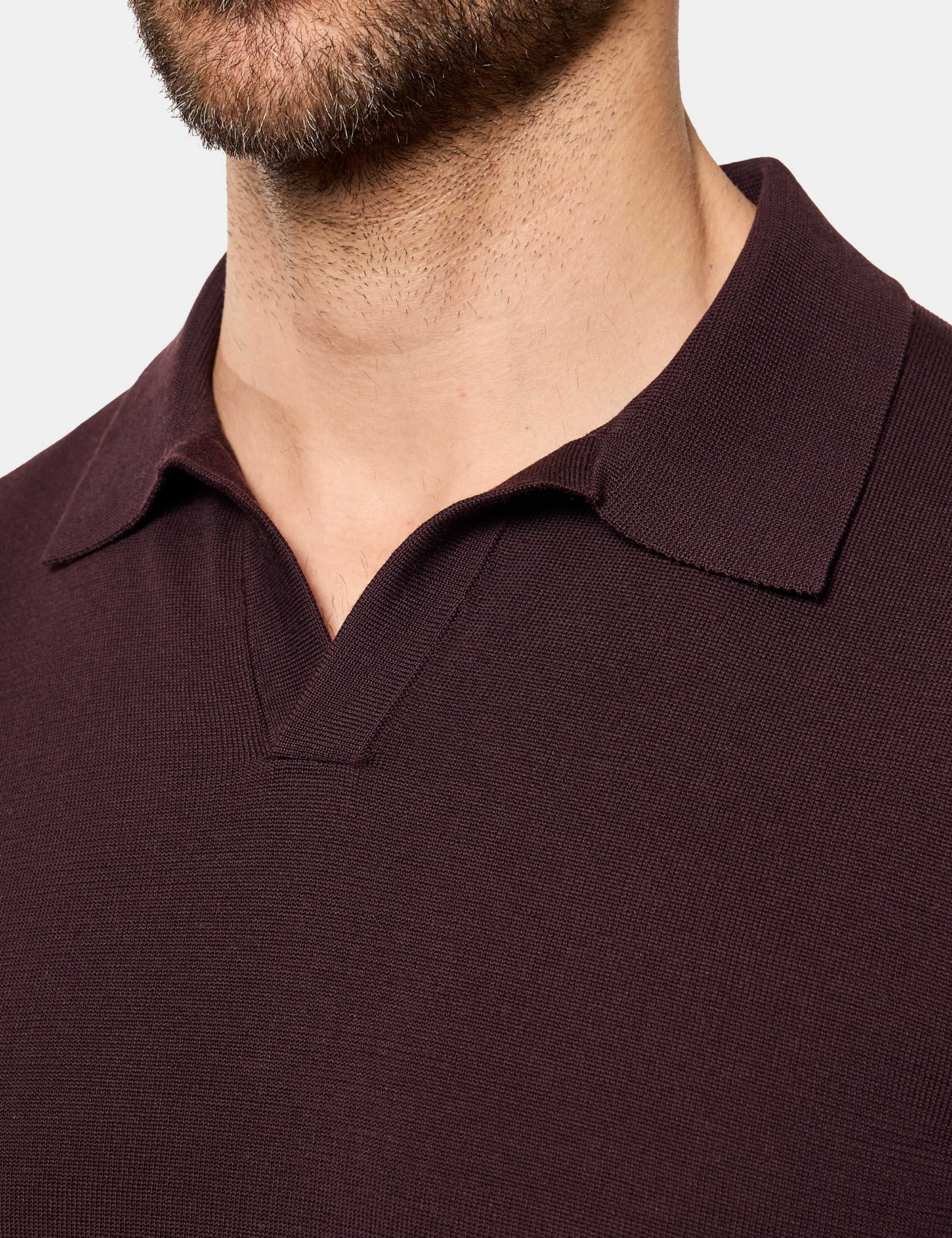 Pure Cotton Open Collar Polo Shirt 4 of 4