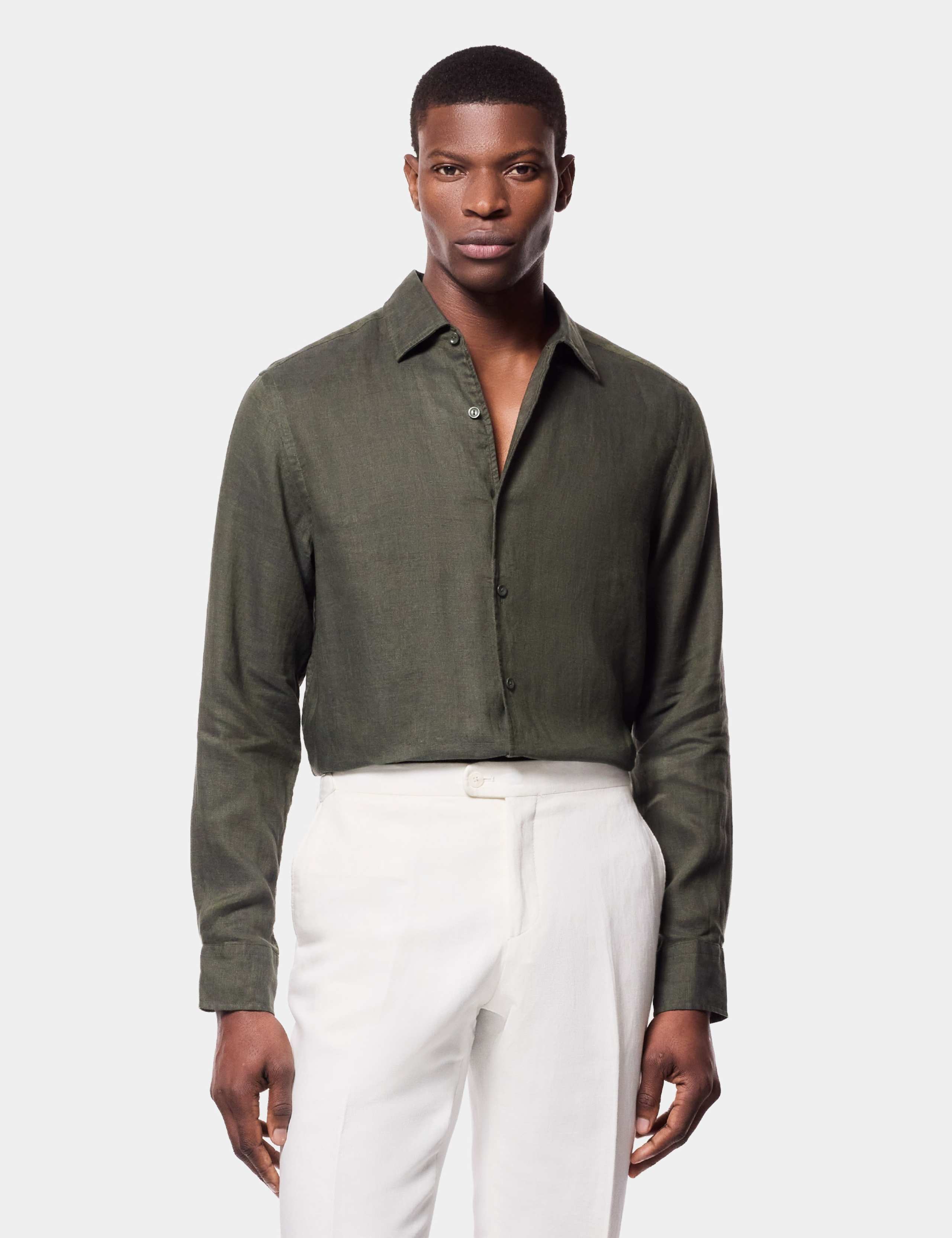 Slim Fit Pure Linen Shirt 3 of 6