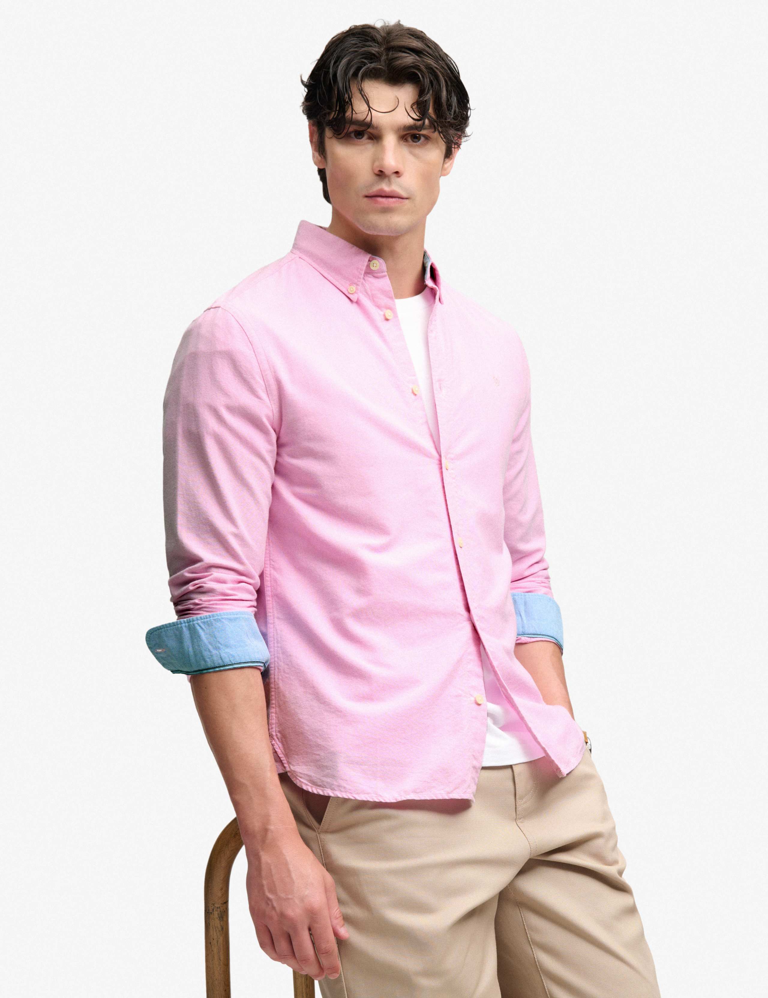 Relaxed Fit Preppy Oxford Long Sleeve Shirt 2 of 5