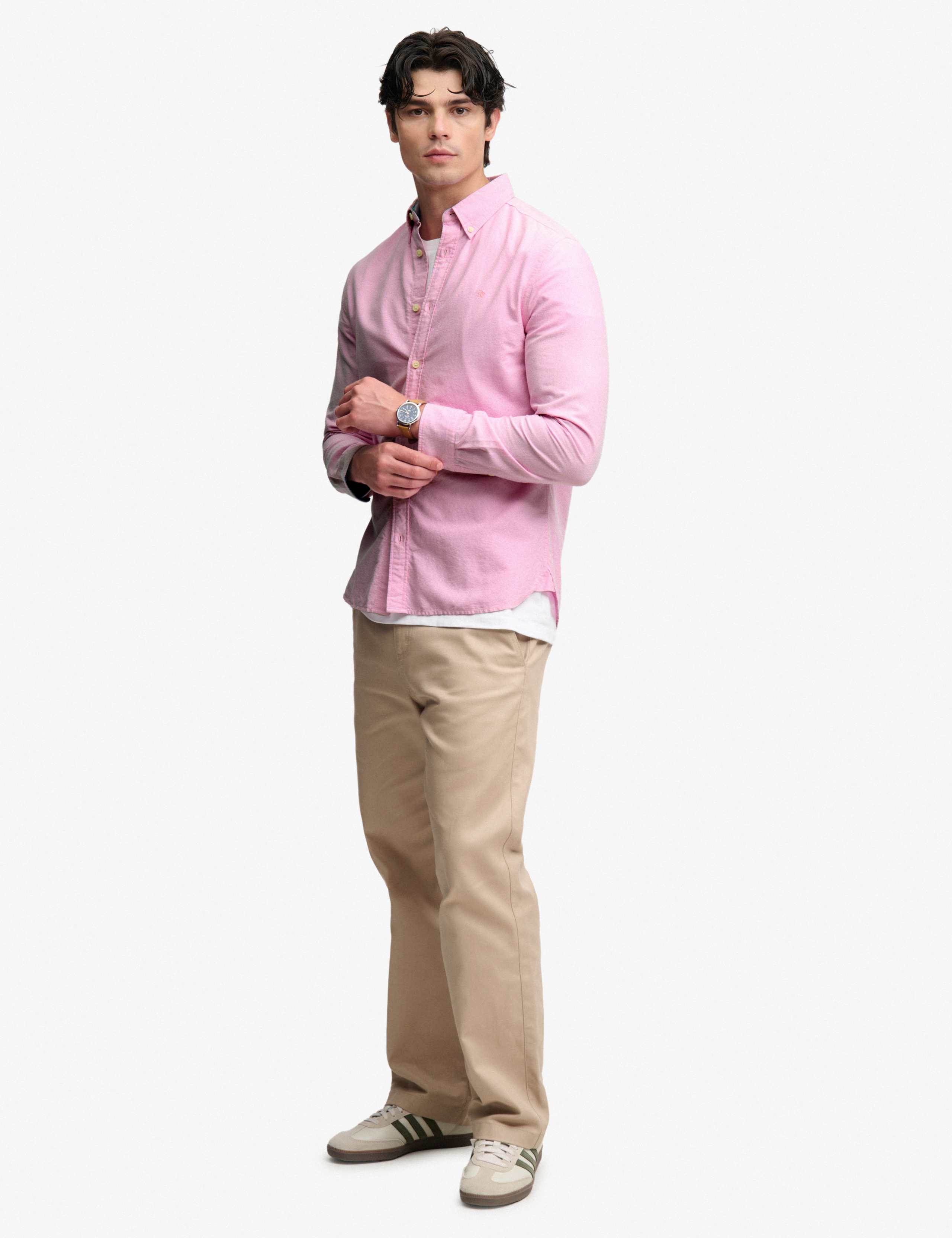 Relaxed Fit Preppy Oxford Long Sleeve Shirt 3 of 5