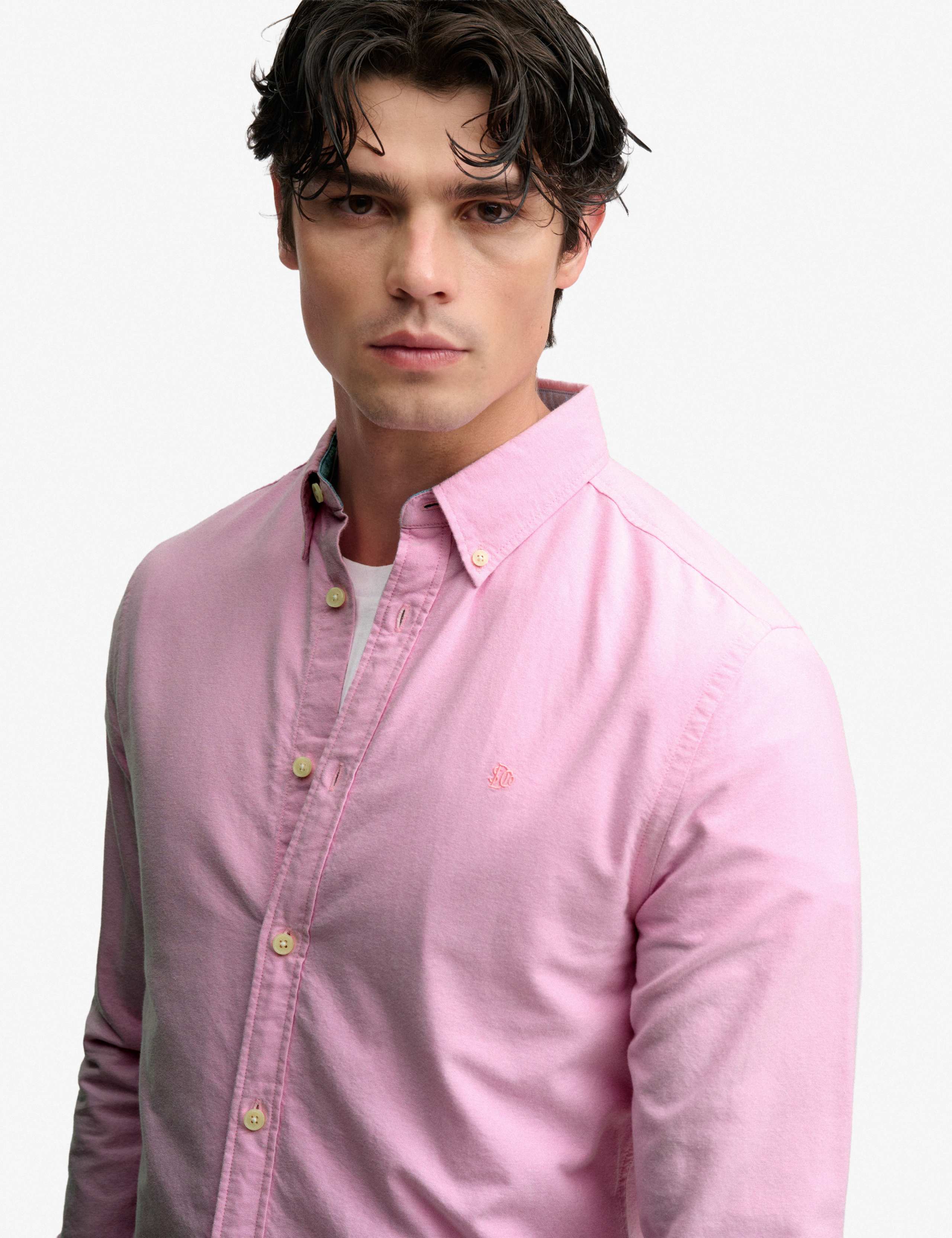 Relaxed Fit Preppy Oxford Long Sleeve Shirt 4 of 5