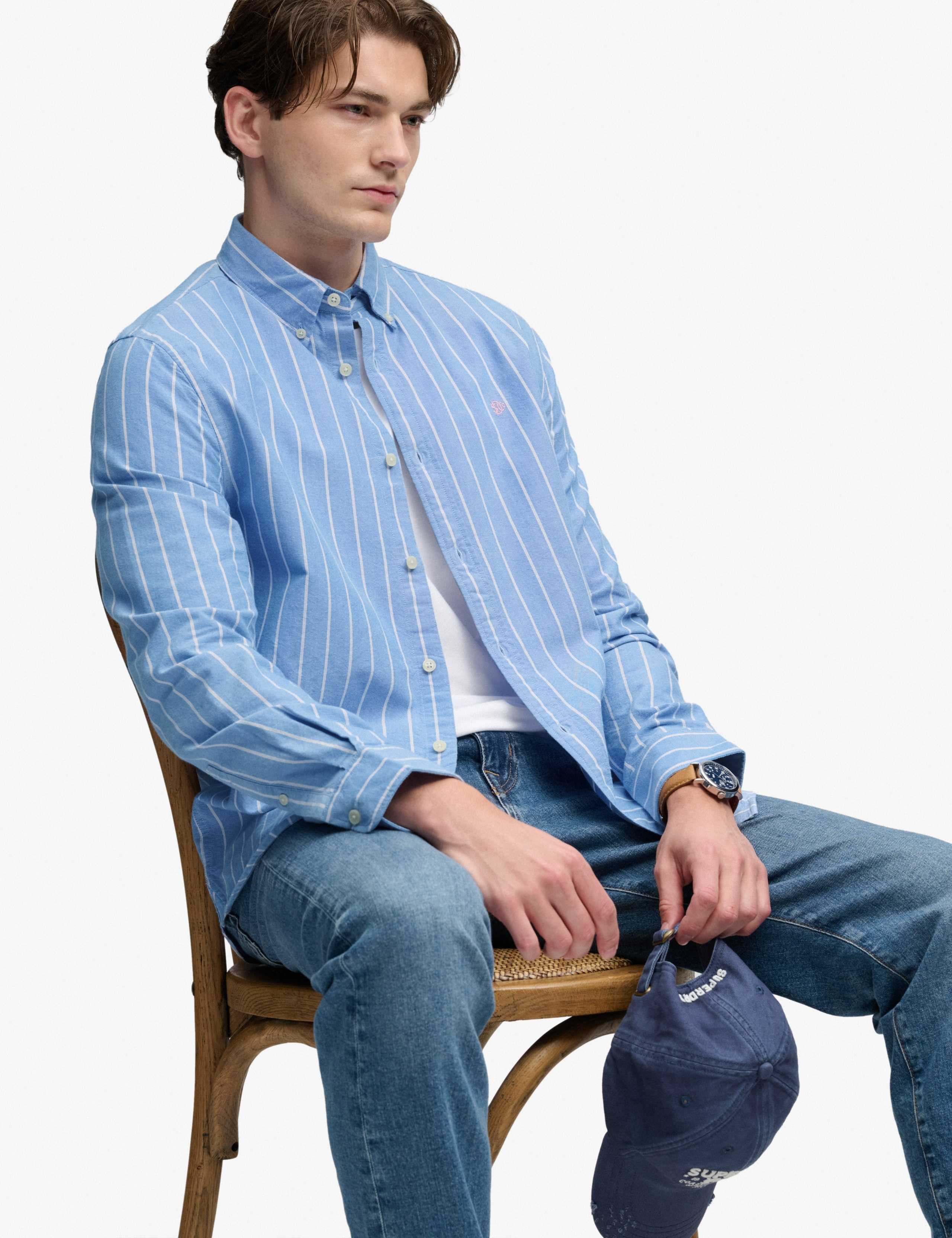 Relaxed Fit Preppy Oxford Long Sleeve Shirt 3 of 7