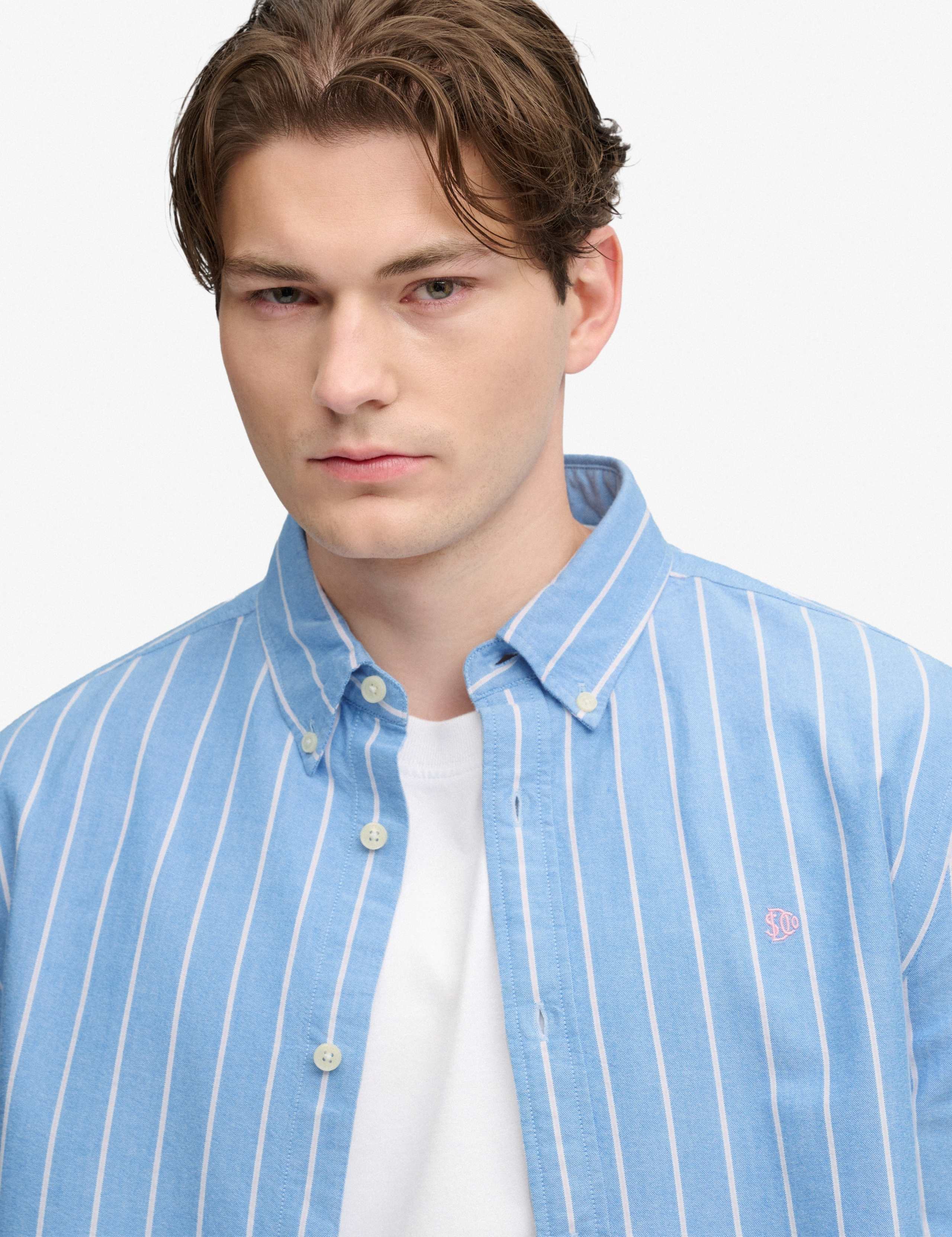 Relaxed Fit Preppy Oxford Long Sleeve Shirt 6 of 7