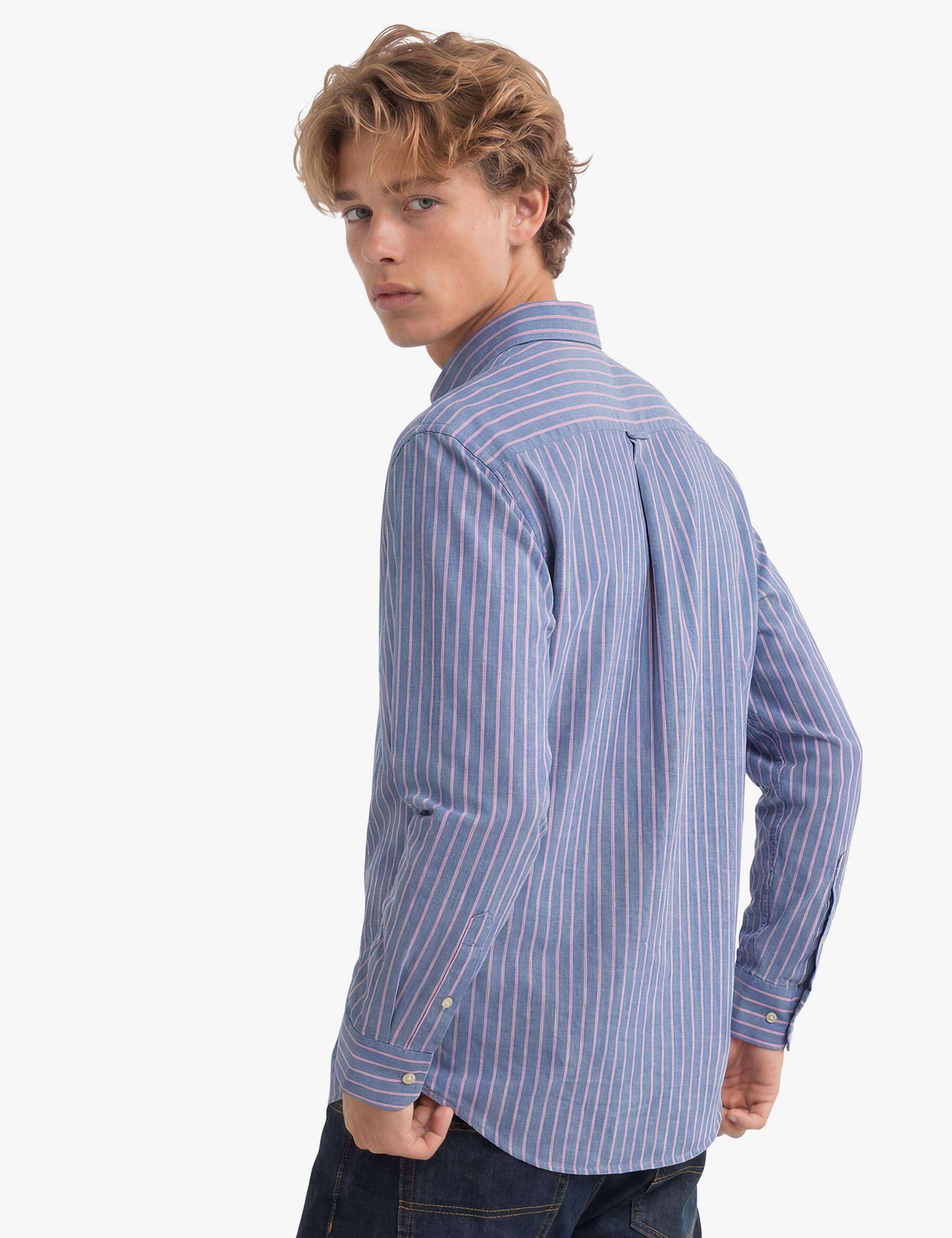 Relaxed Fit Pure Cotton Striped Oxford Shirt 5 of 5