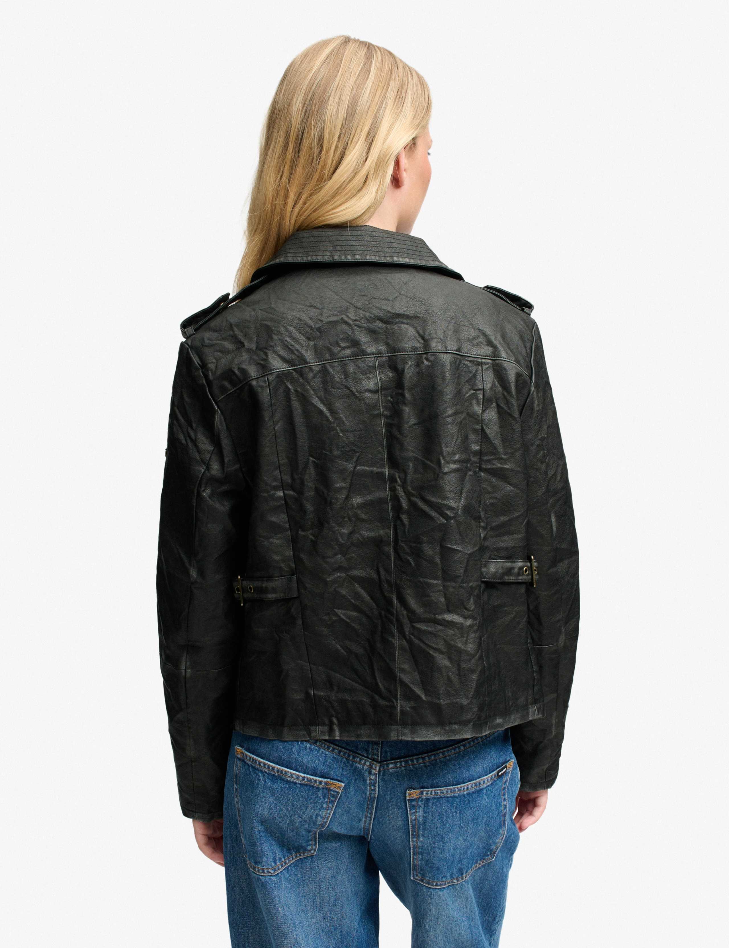 Faux Leather Utility Jacket 4 of 8