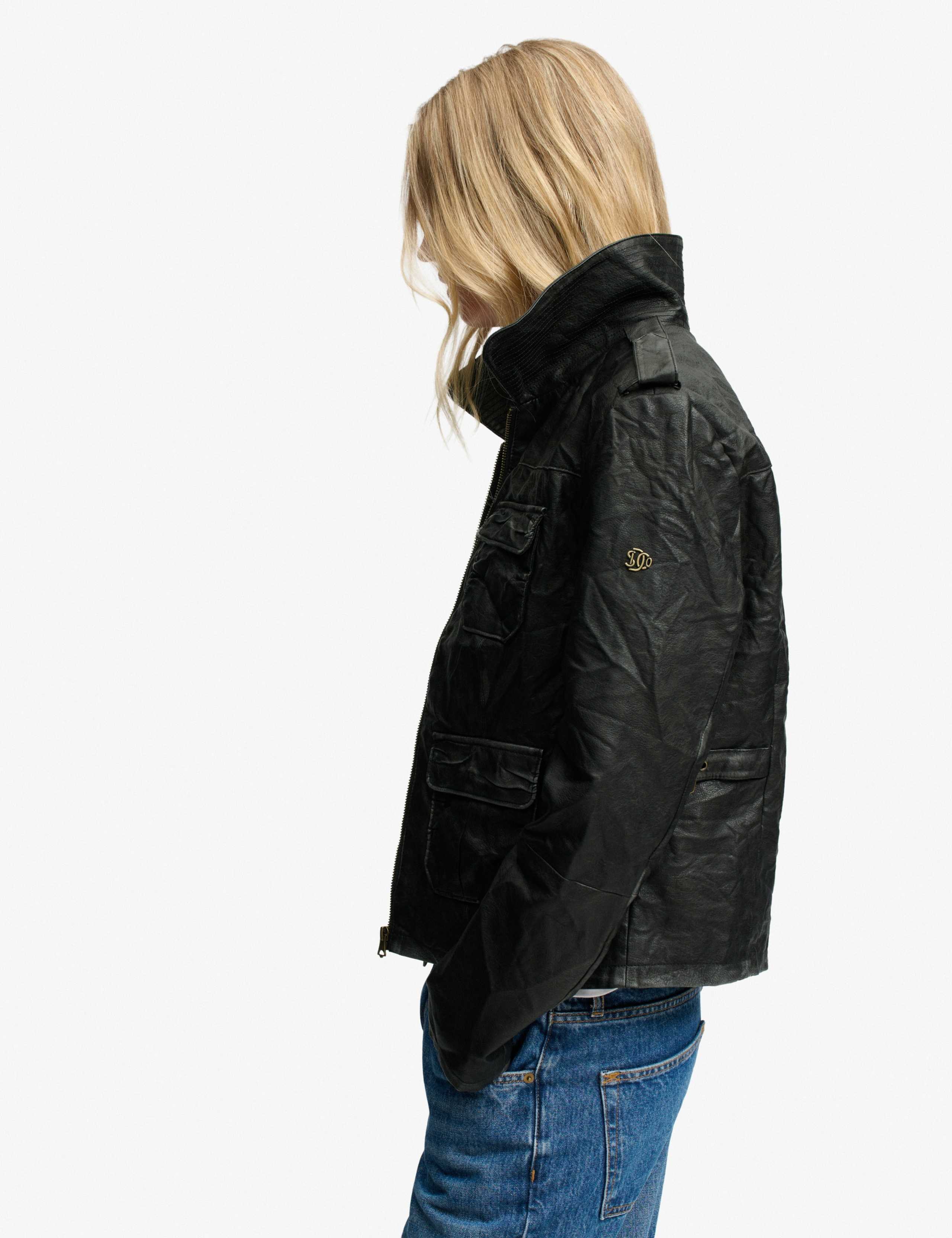 Faux Leather Utility Jacket 5 of 8
