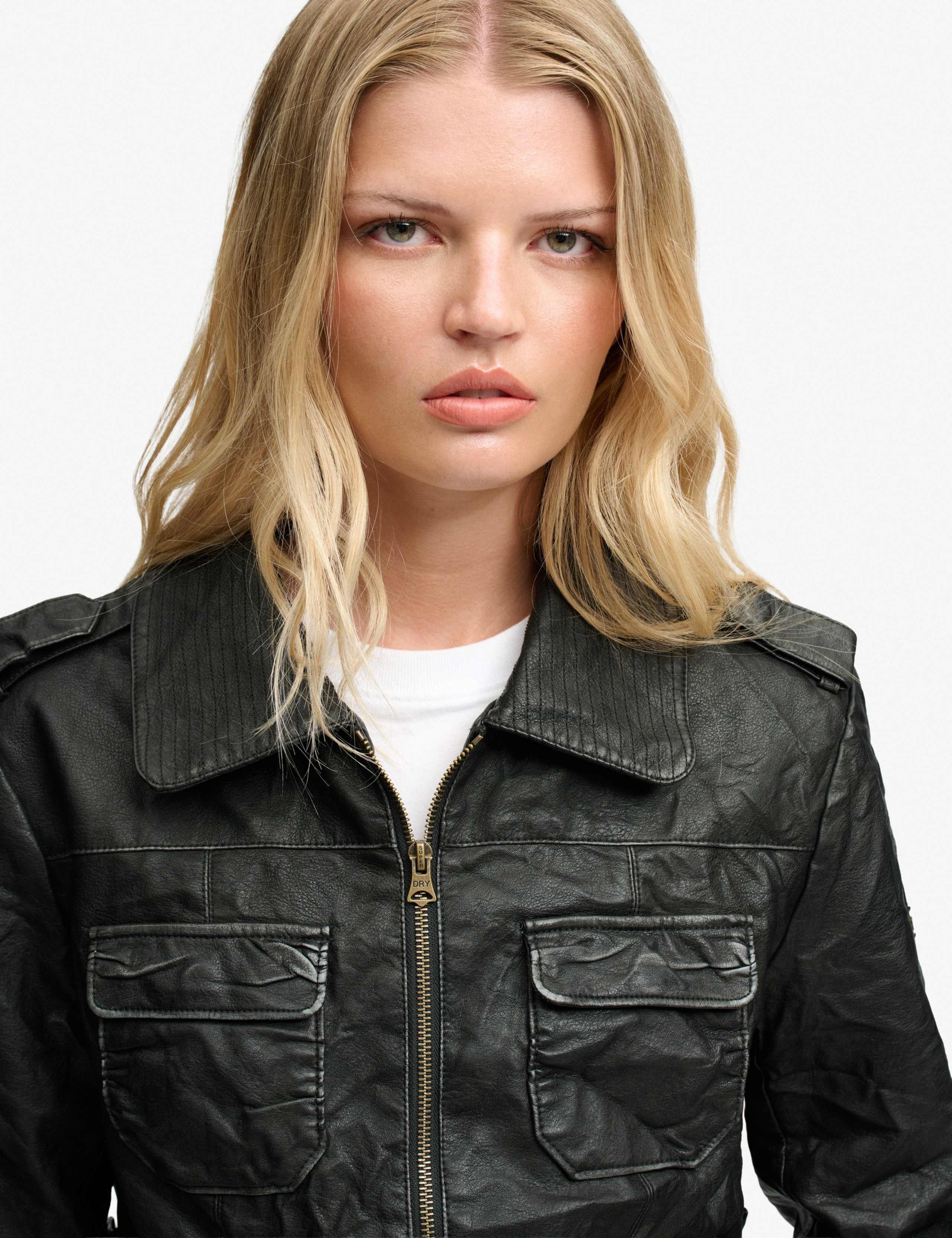 Faux Leather Utility Jacket 7 of 8