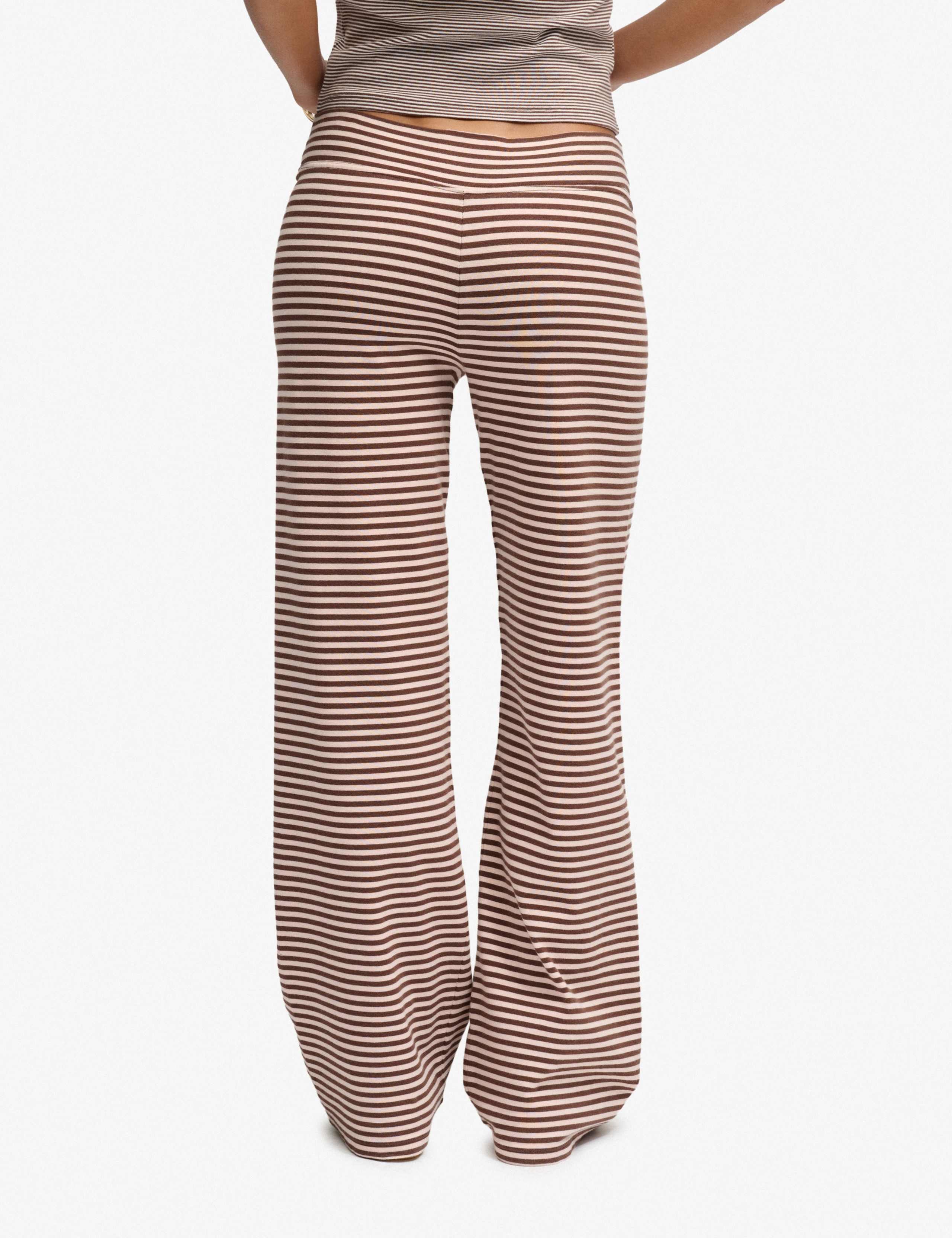Cotton Rich Striped Fold Over Joggers 4 of 6