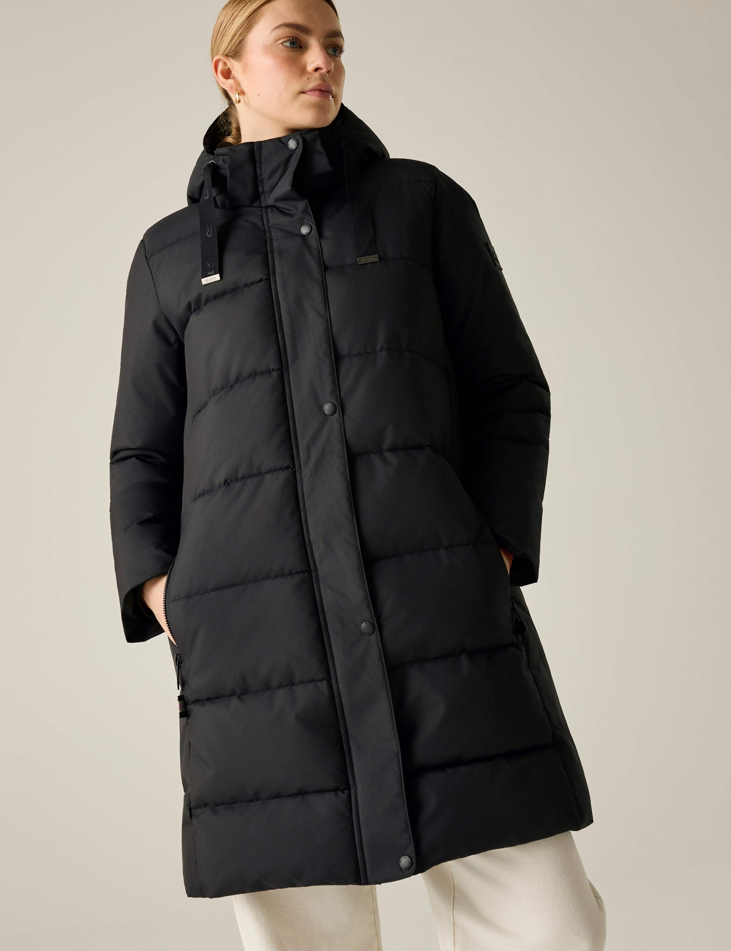 Eryn Hooded Quilted Padded Longline Jacket 3 of 7