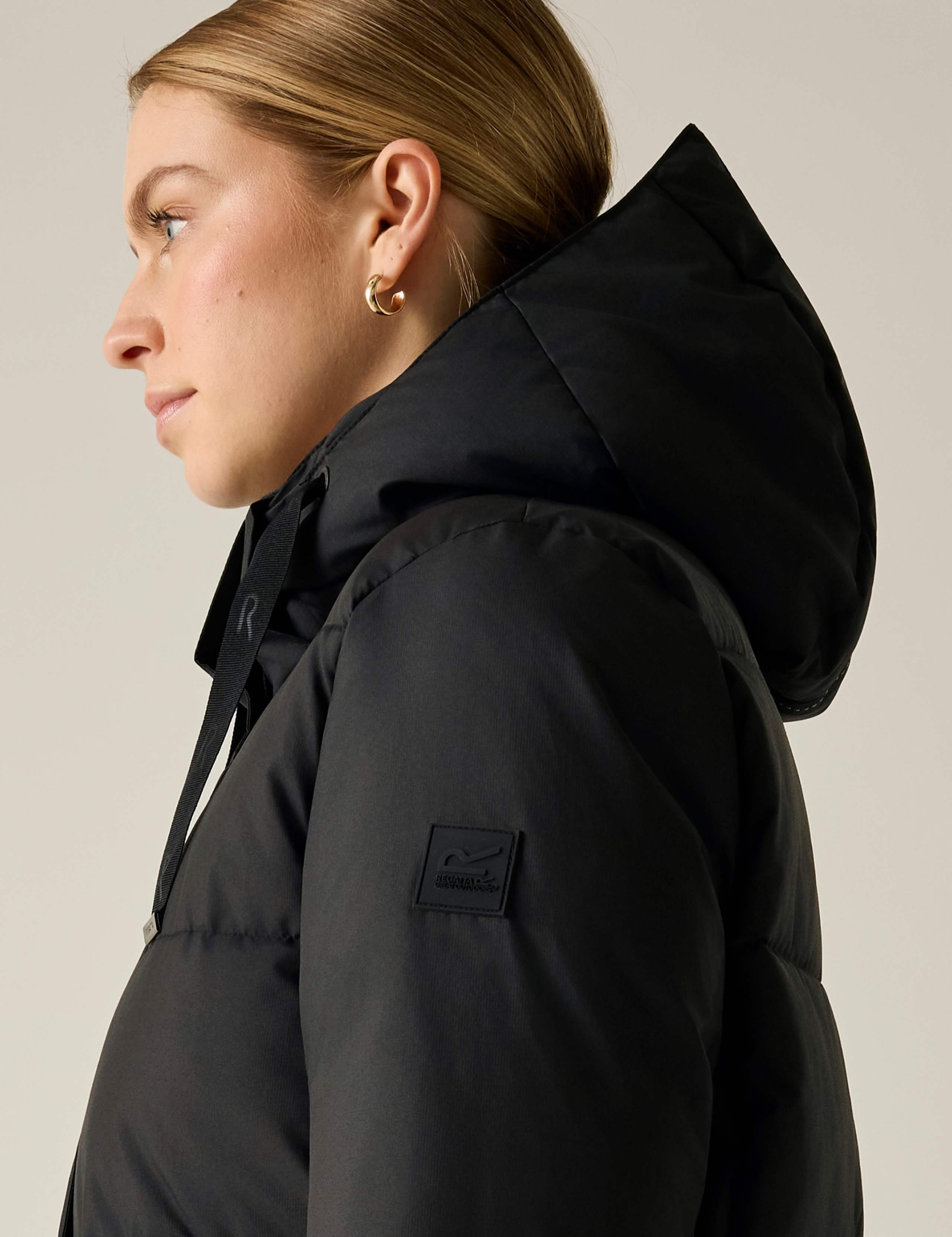 Eryn Hooded Quilted Padded Longline Jacket 5 of 7