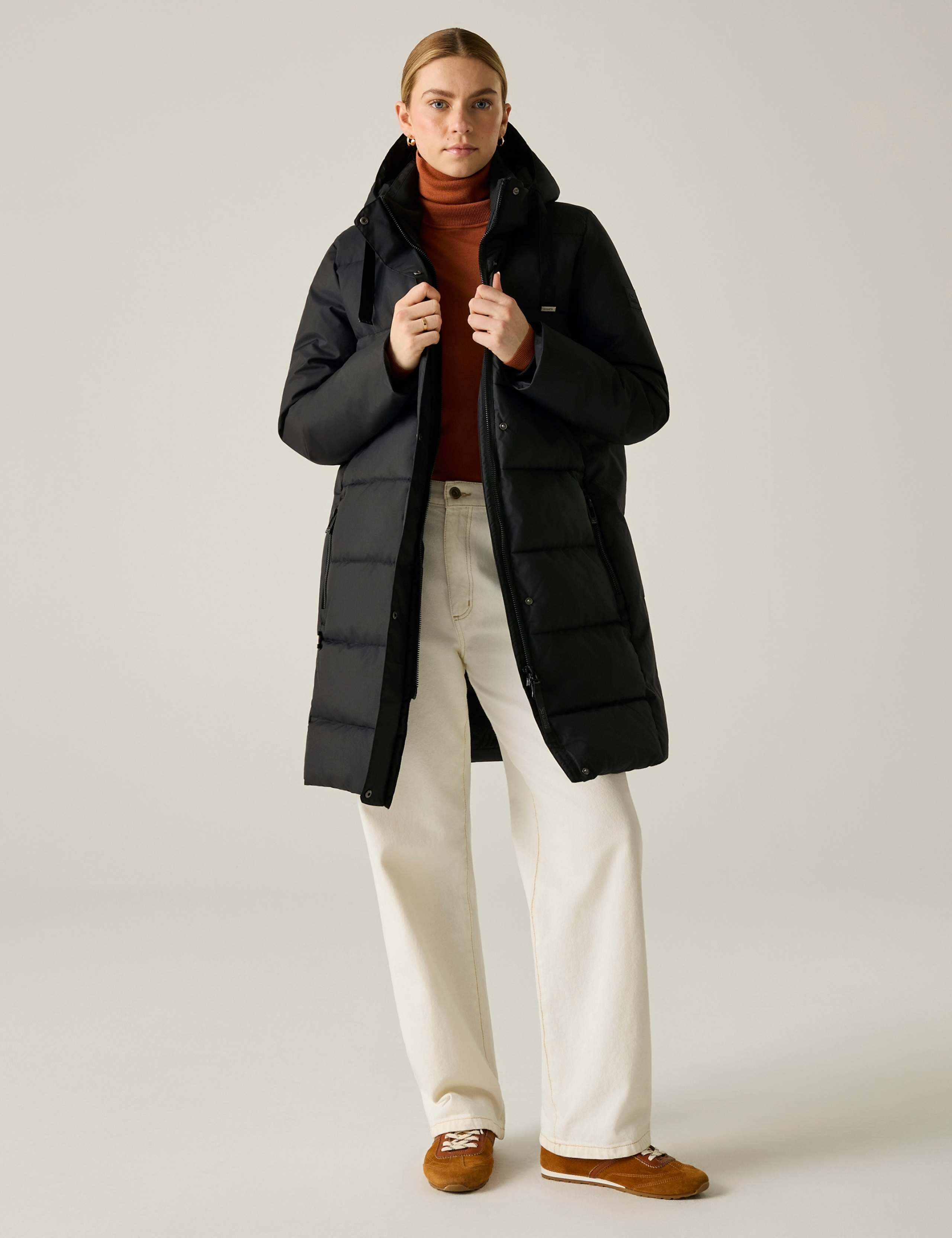 Eryn Hooded Quilted Padded Longline Jacket 6 of 7
