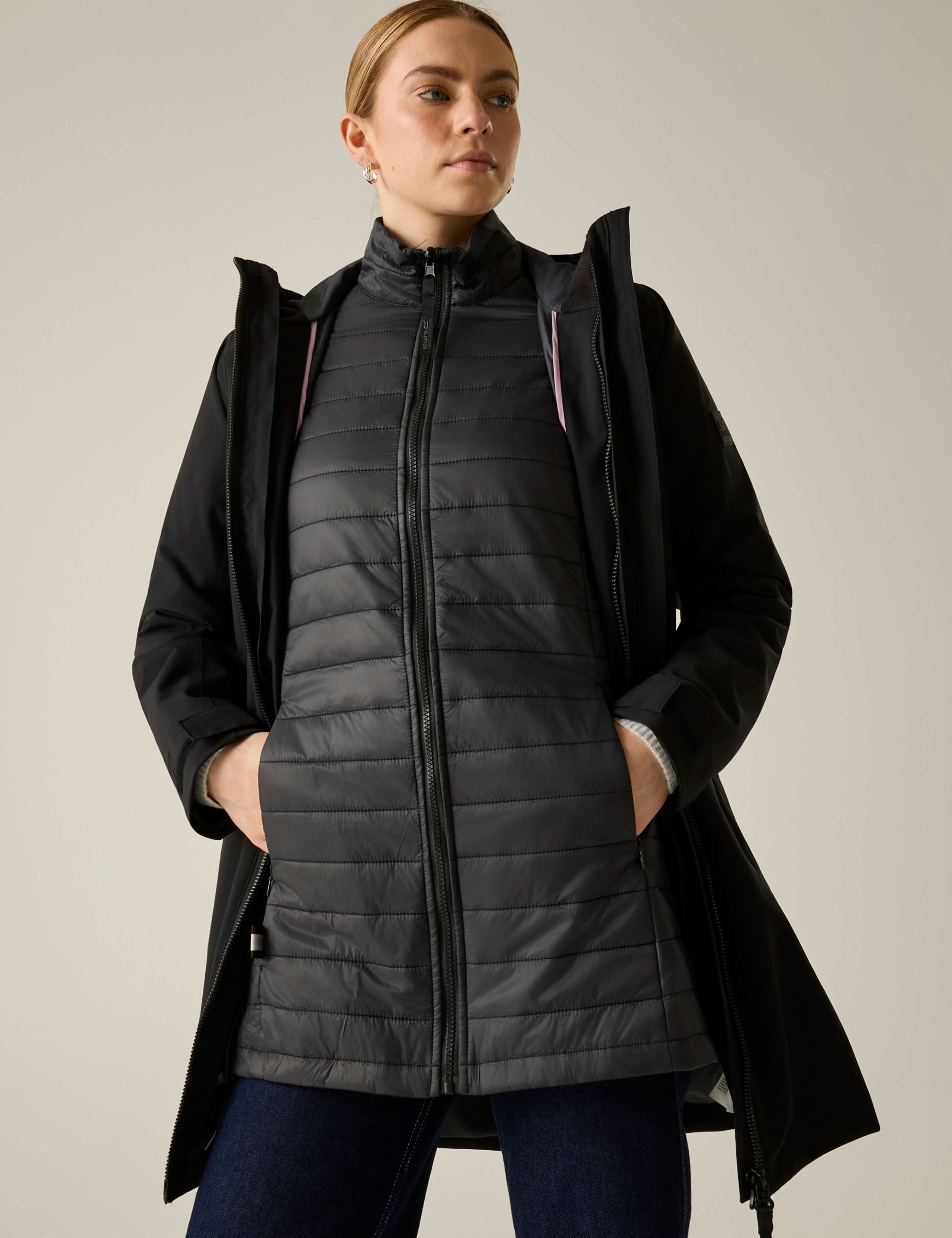 Denbury Waterproof Hooded 3 in 1 Coat 3 of 7