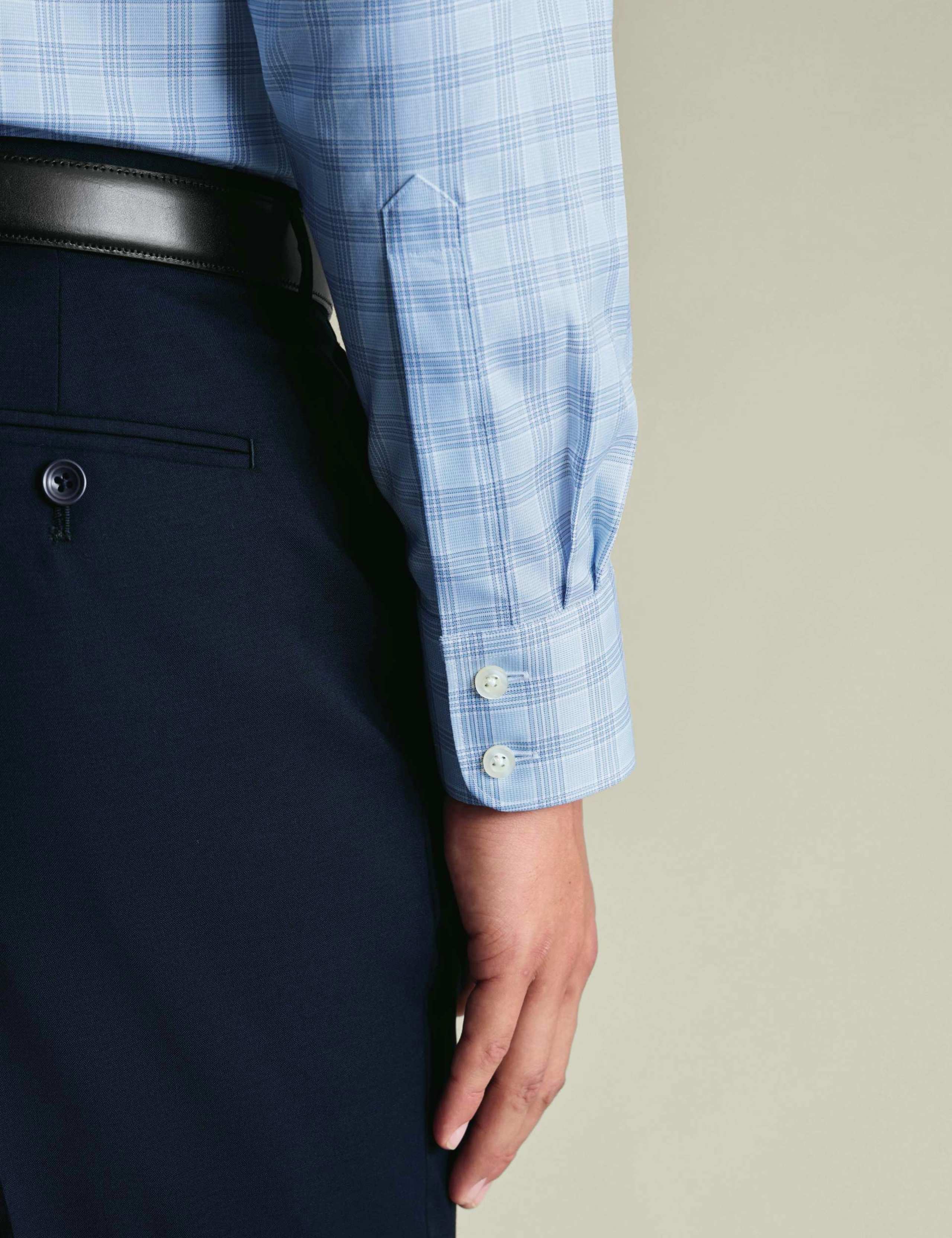 Slim Fit Pure Egyptian Cotton Twill Check Shirt 3 of 7