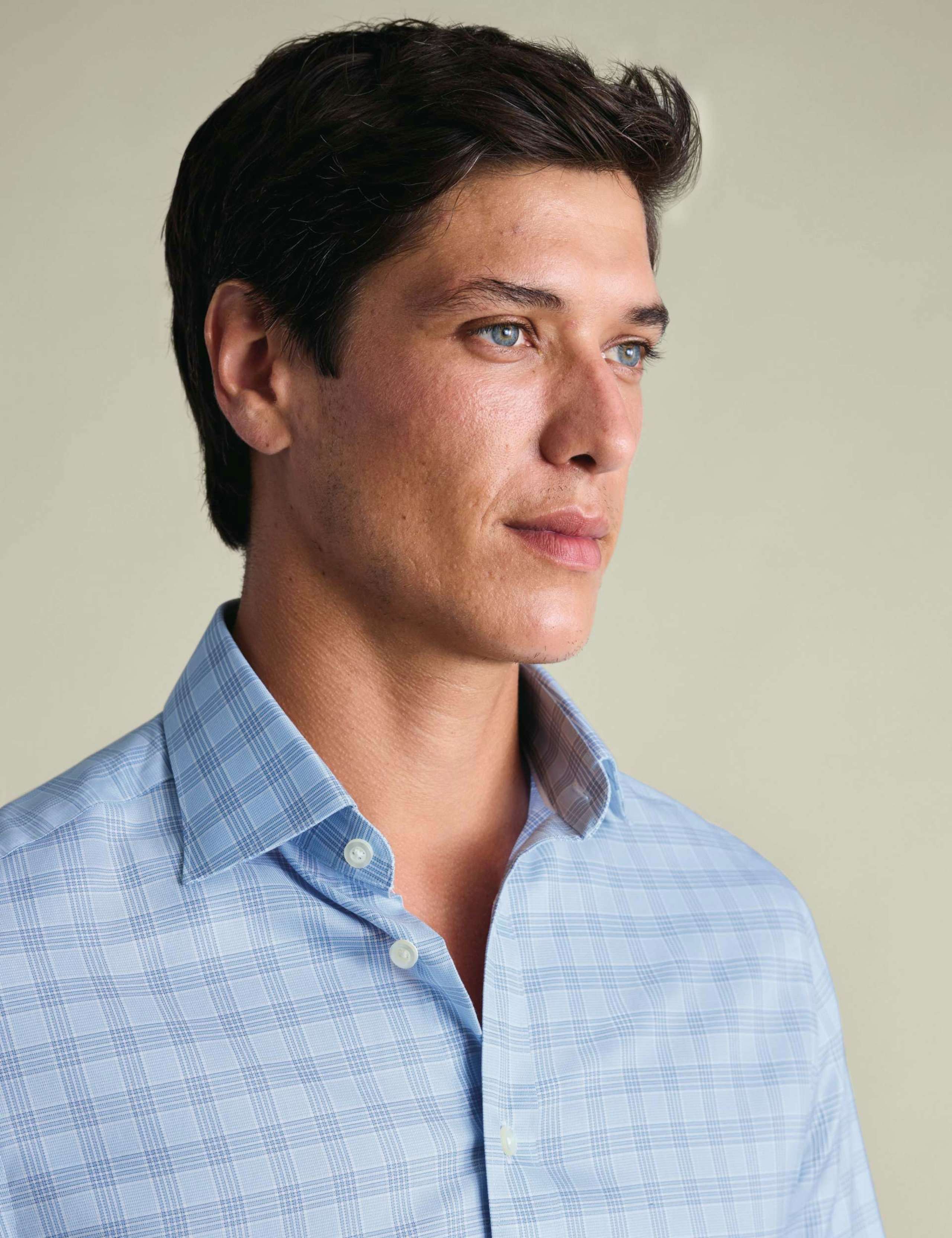 Slim Fit Pure Egyptian Cotton Twill Check Shirt 4 of 7