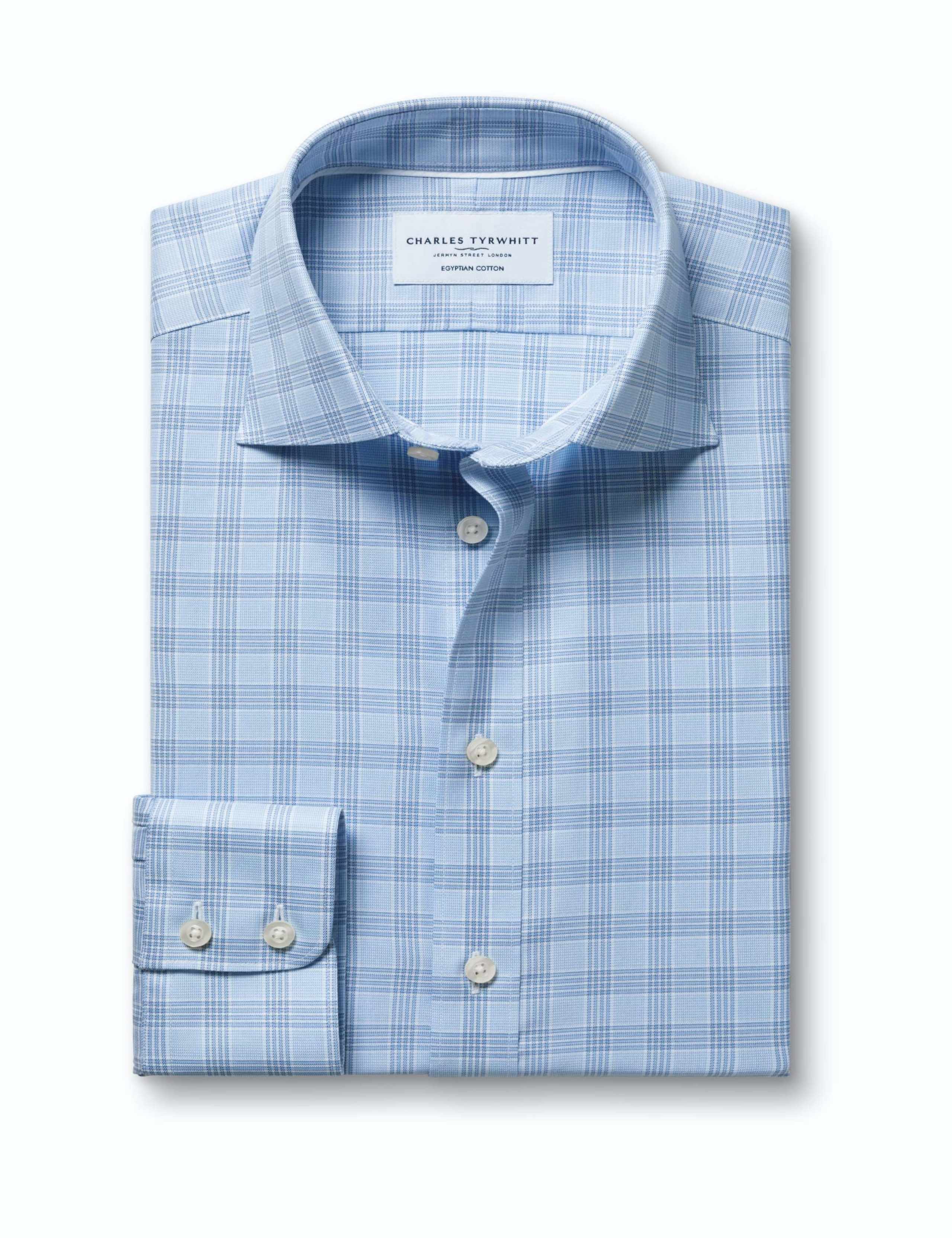 Slim Fit Pure Egyptian Cotton Twill Check Shirt 5 of 7