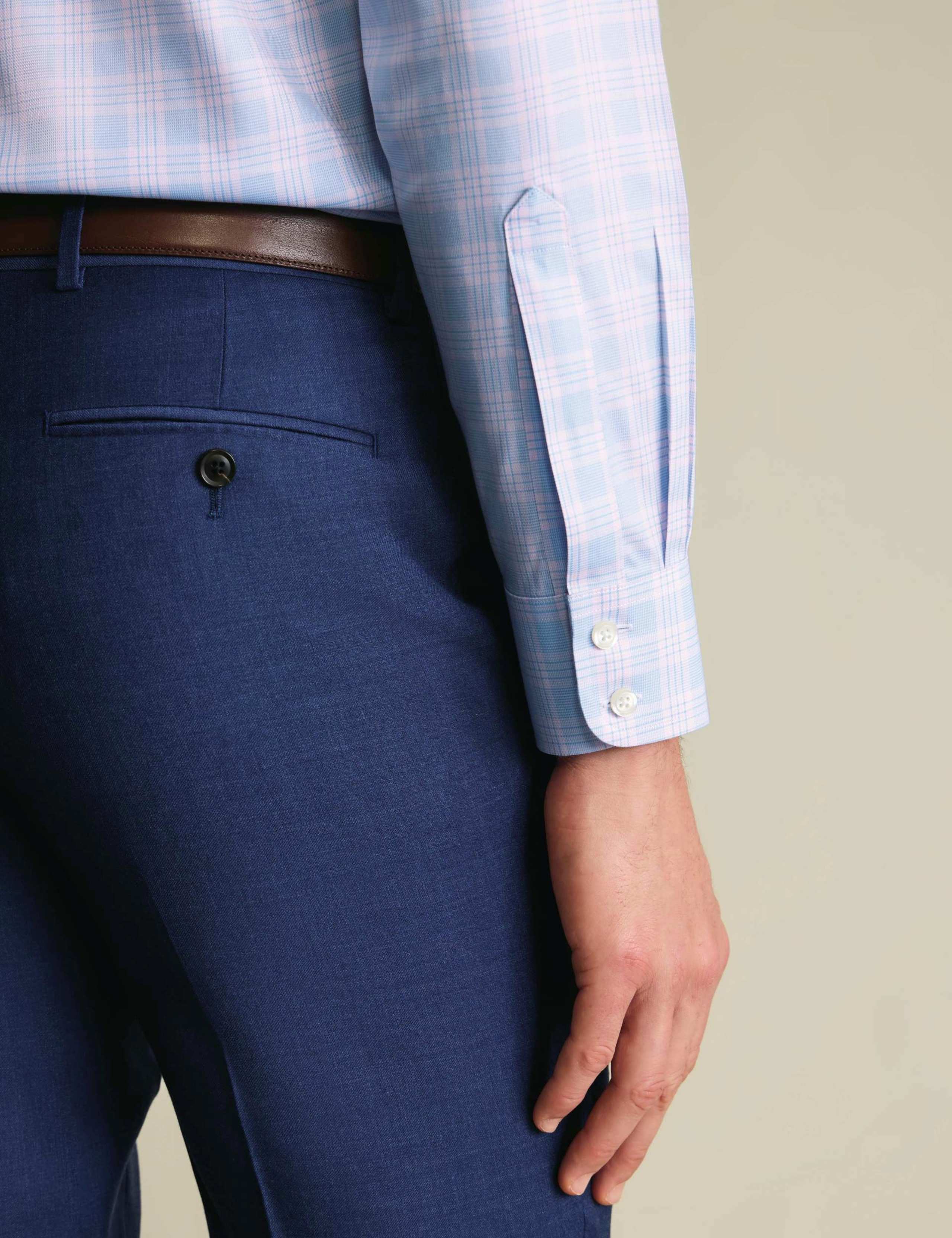 Slim Fit Non-Iron Pure Cotton Prince of Wales Shirt 3 of 6