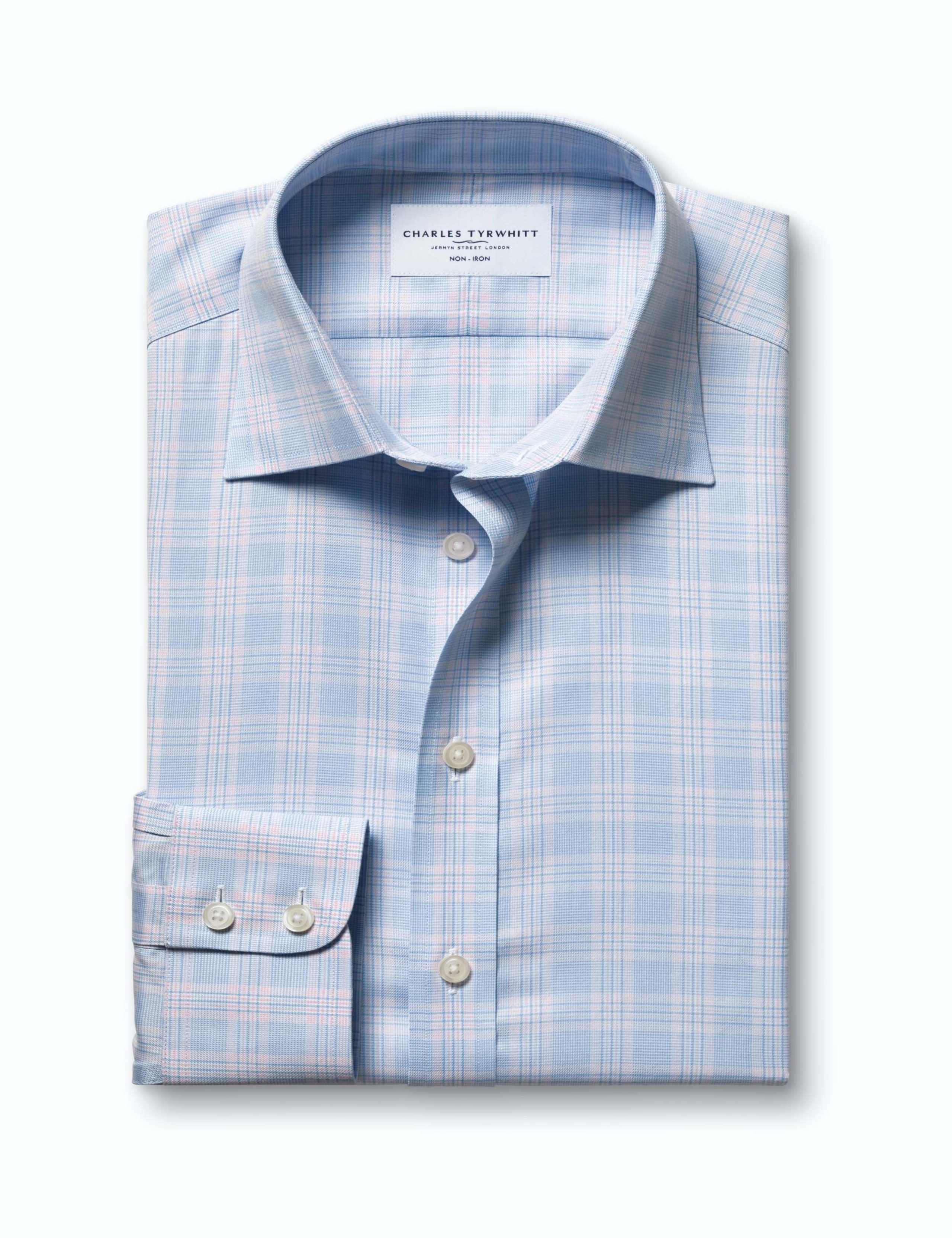 Slim Fit Non-Iron Pure Cotton Prince of Wales Shirt 4 of 6