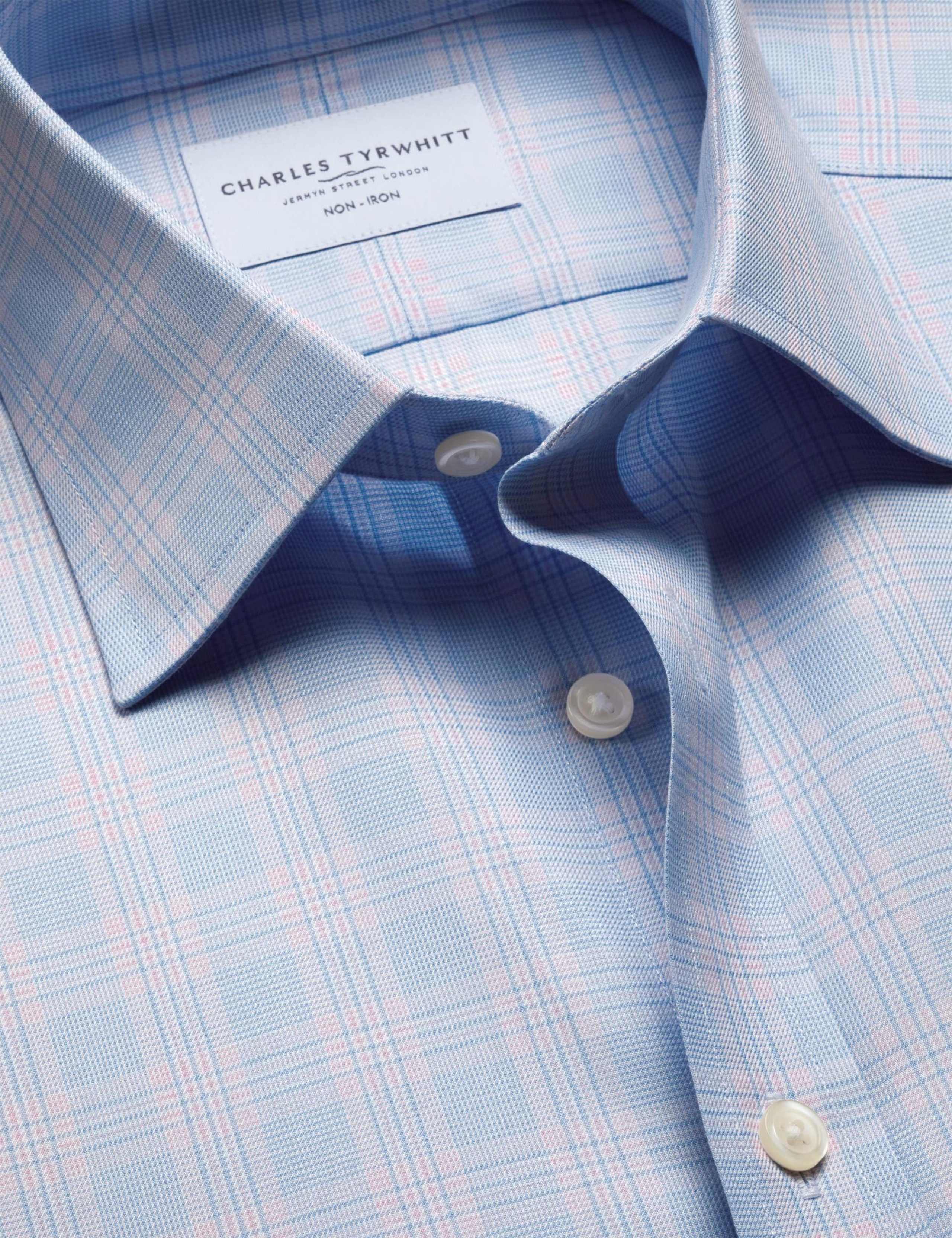 Slim Fit Non-Iron Pure Cotton Prince of Wales Shirt 5 of 6
