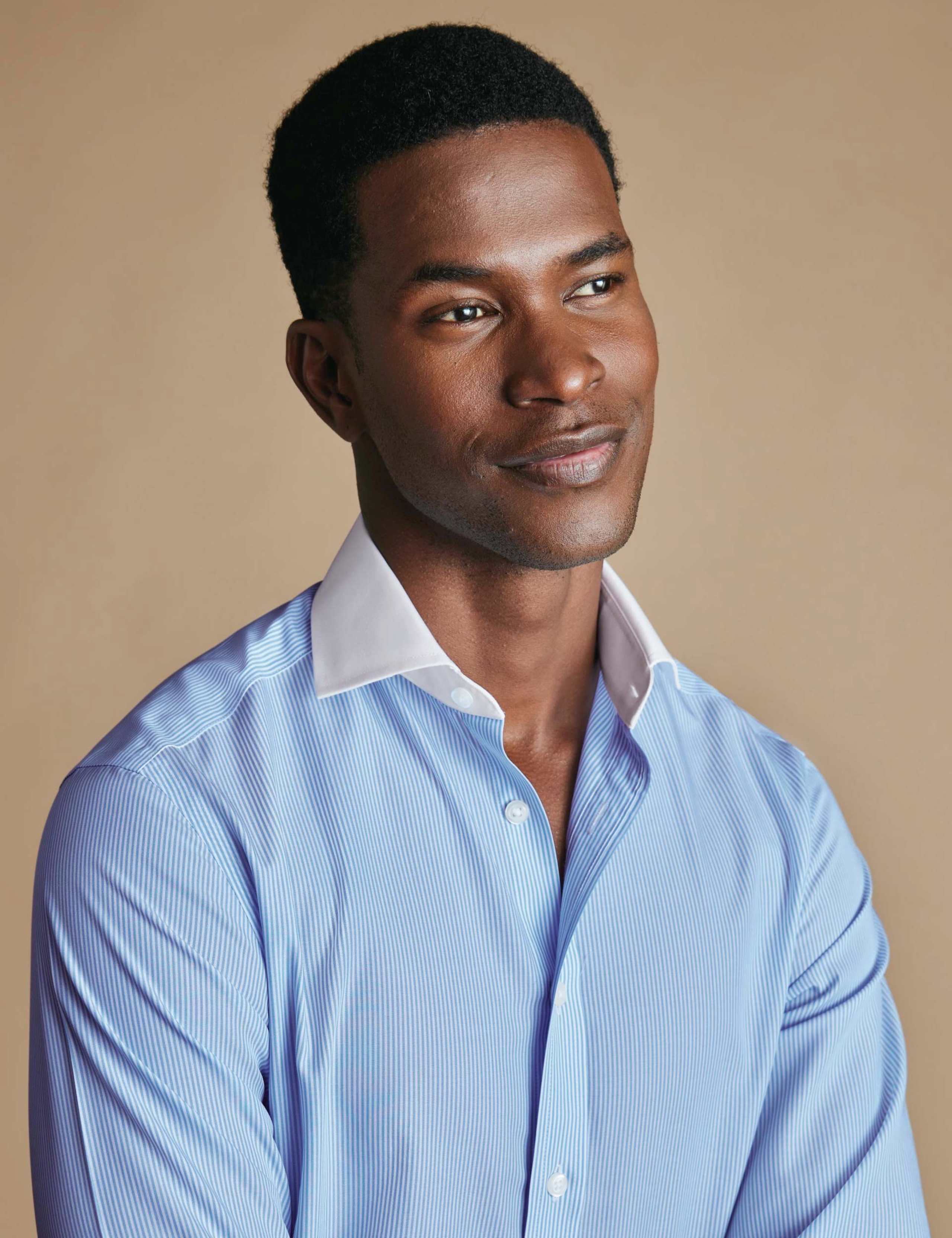 Slim Fit Non-Iron Pure Cotton Striped Winchester Shirt 4 of 5
