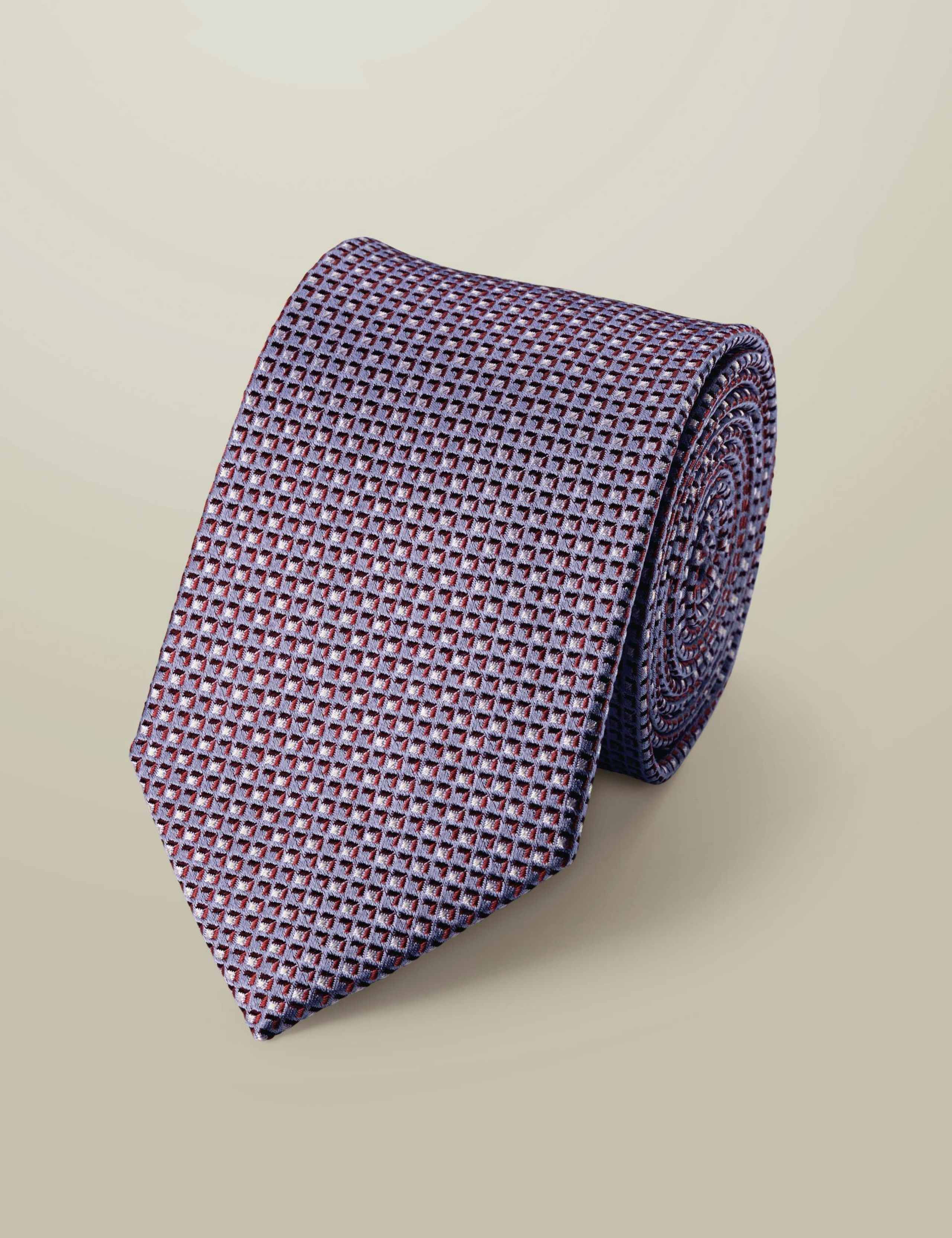Geometric Pure Silk Tie 1 of 2