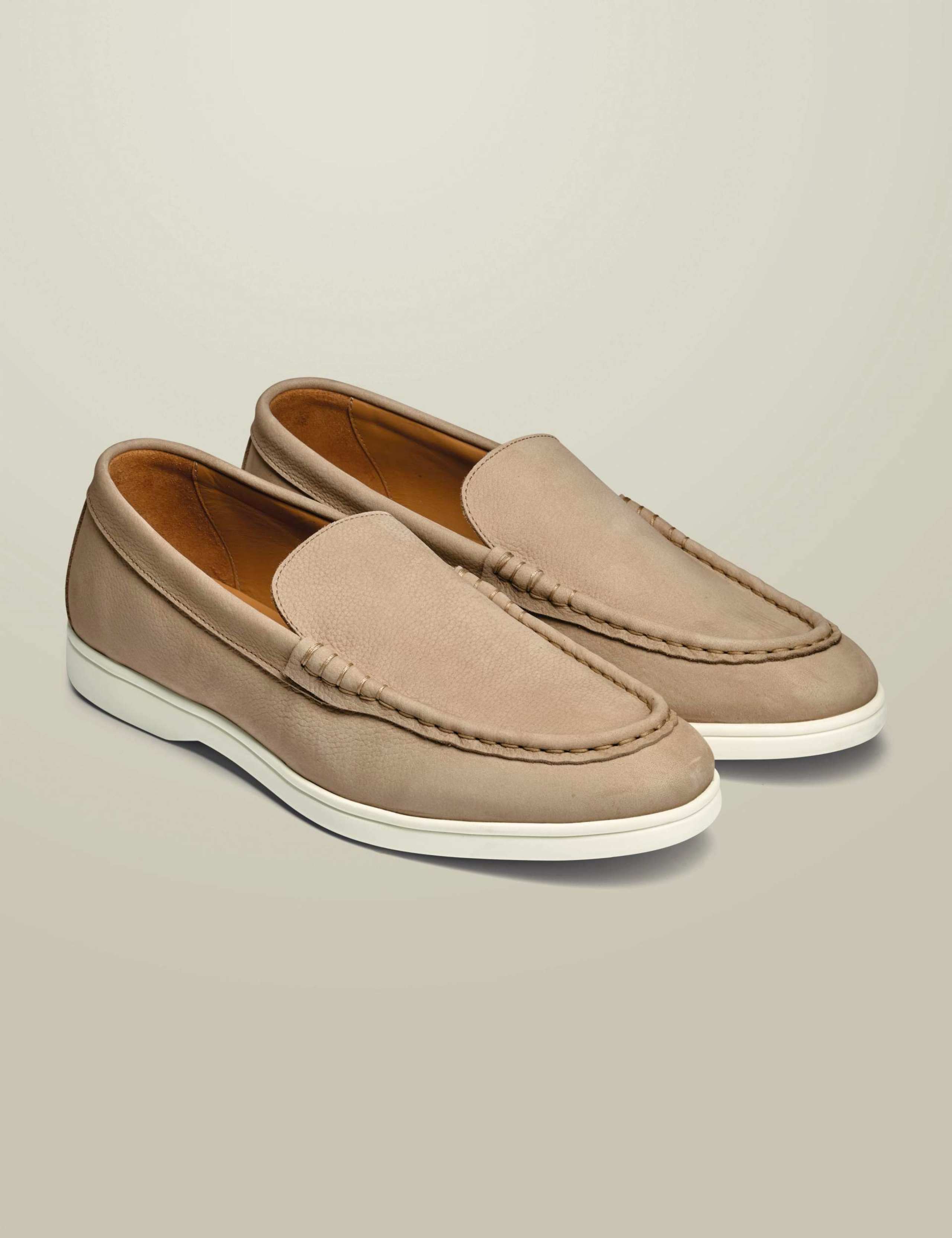Nubuck Leather Slip-On Loafers 2 of 4
