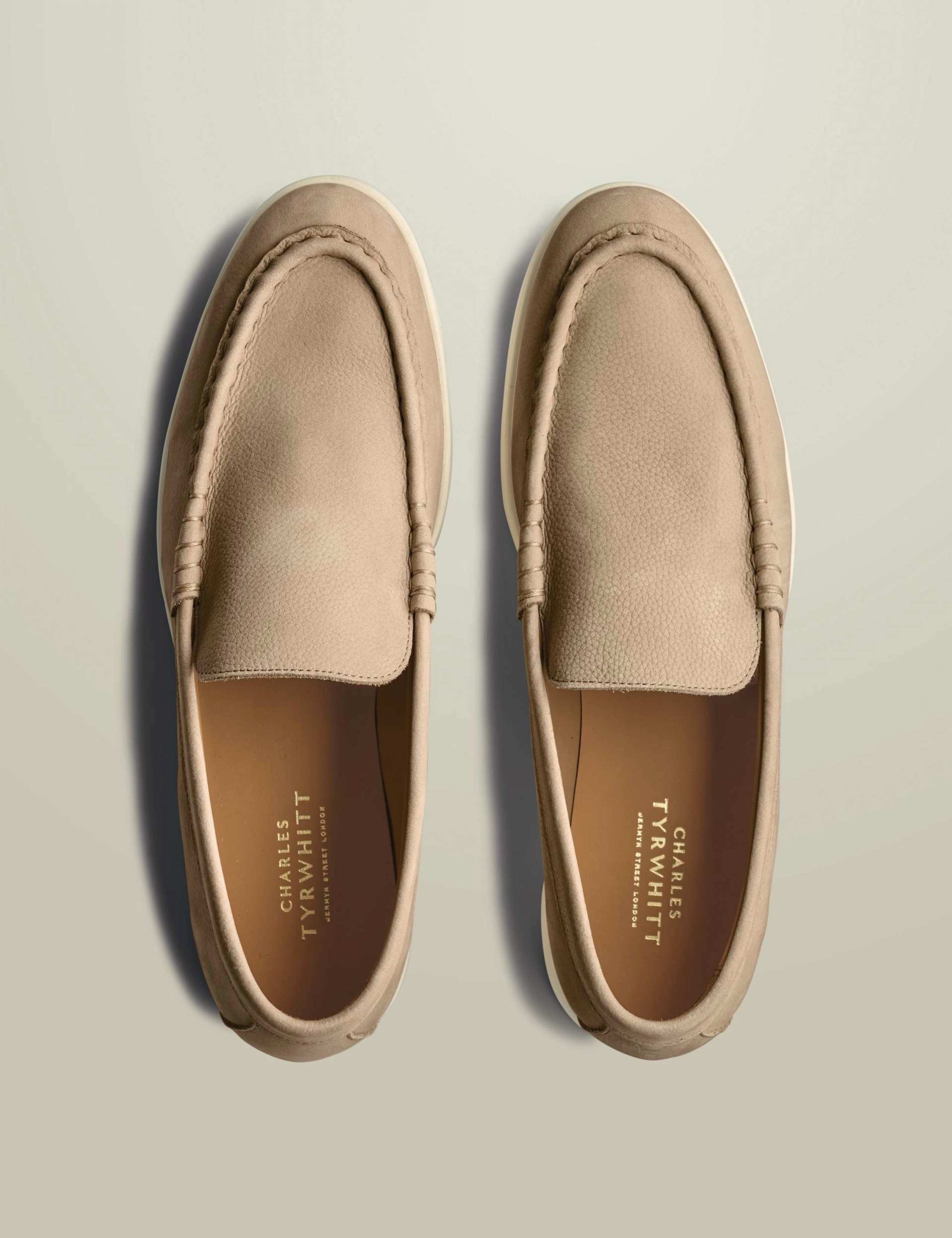 Nubuck Leather Slip-On Loafers 3 of 4