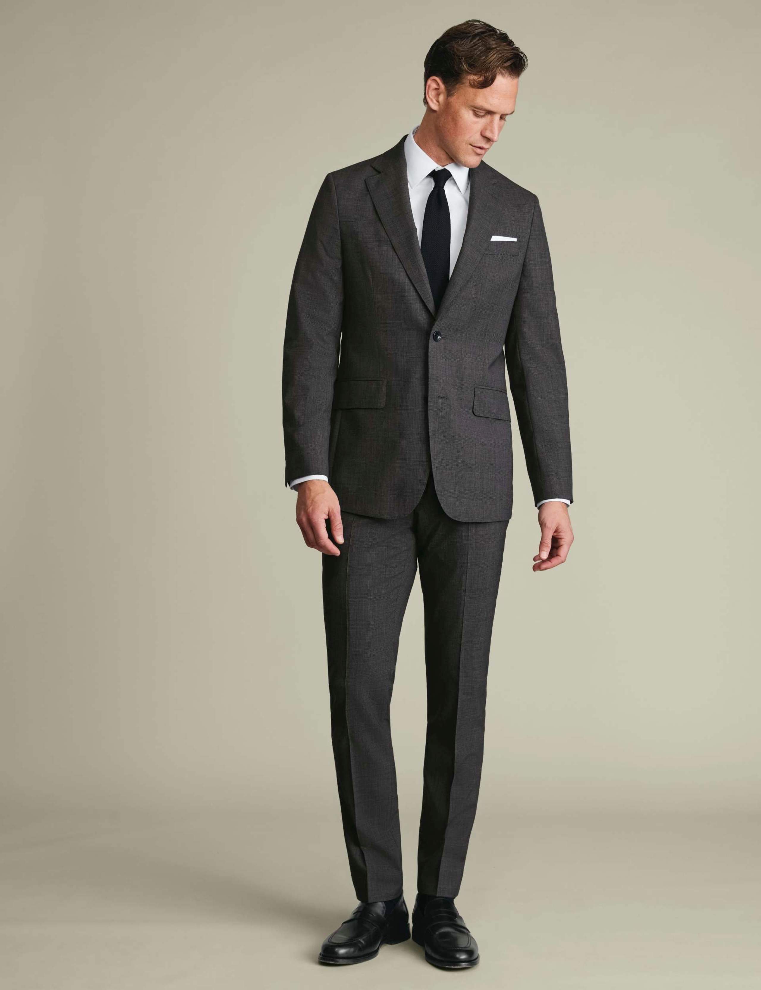 Slim Fit Pure Wool Sharkskin Suit Jacket 4 of 6
