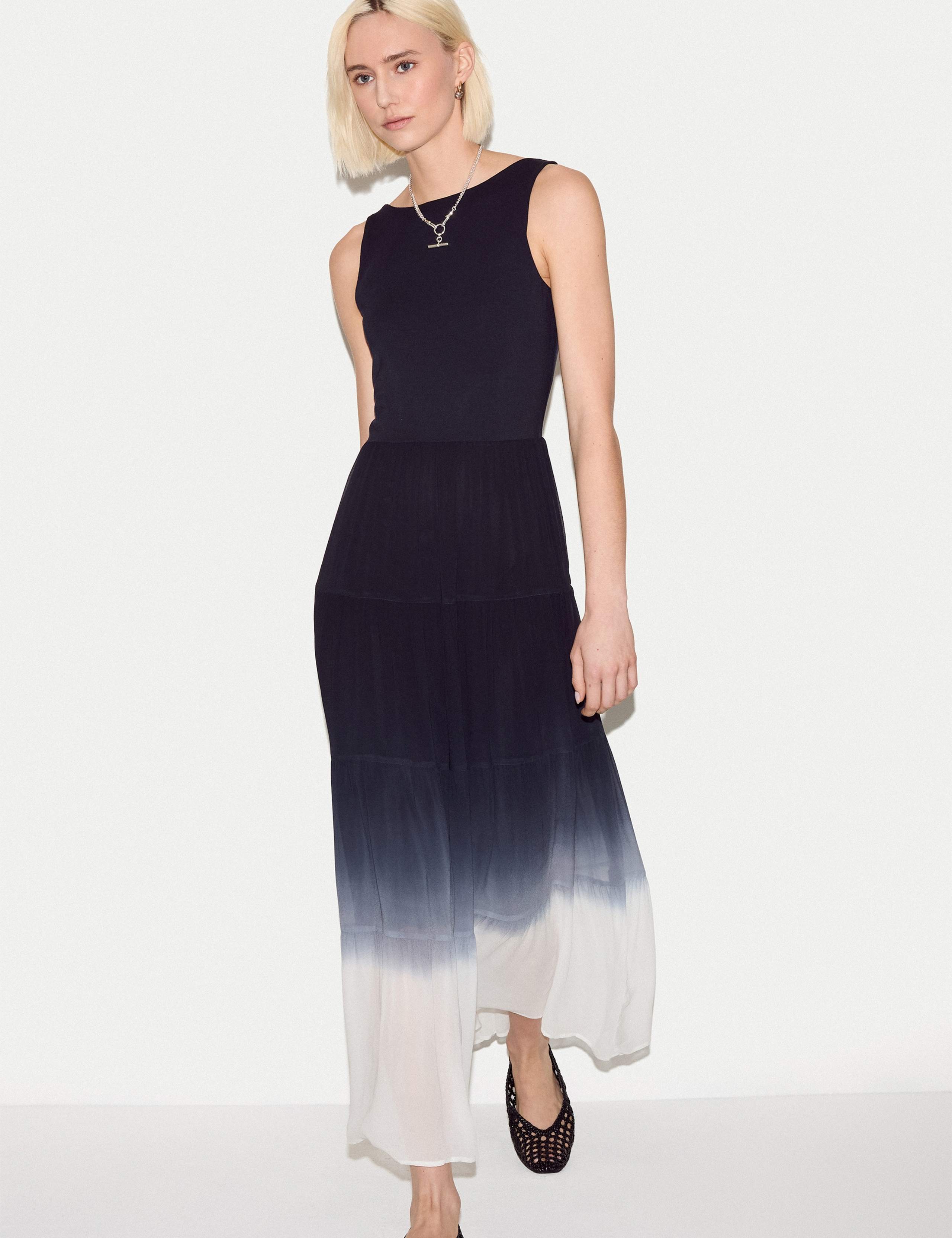 Modal Blend Ombre Midaxi Tiered Dress 3 of 6