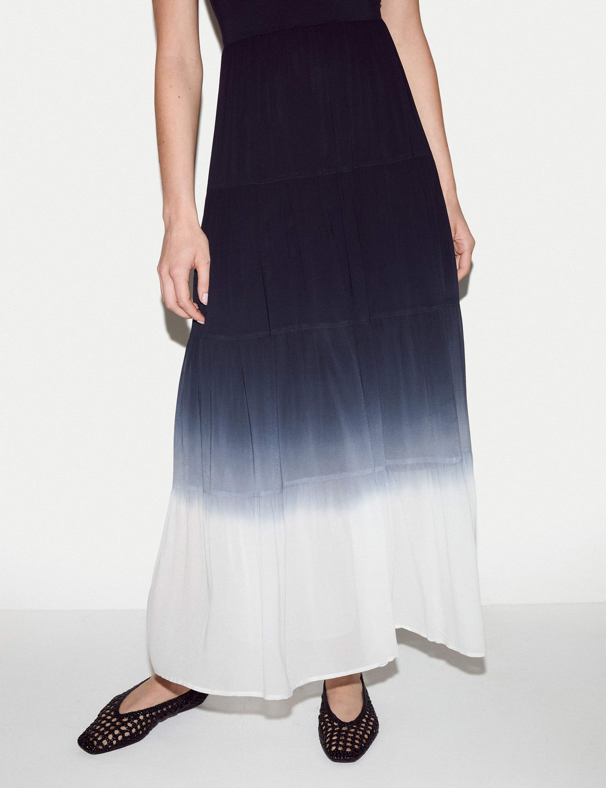 Modal Blend Ombre Midaxi Tiered Dress 5 of 6
