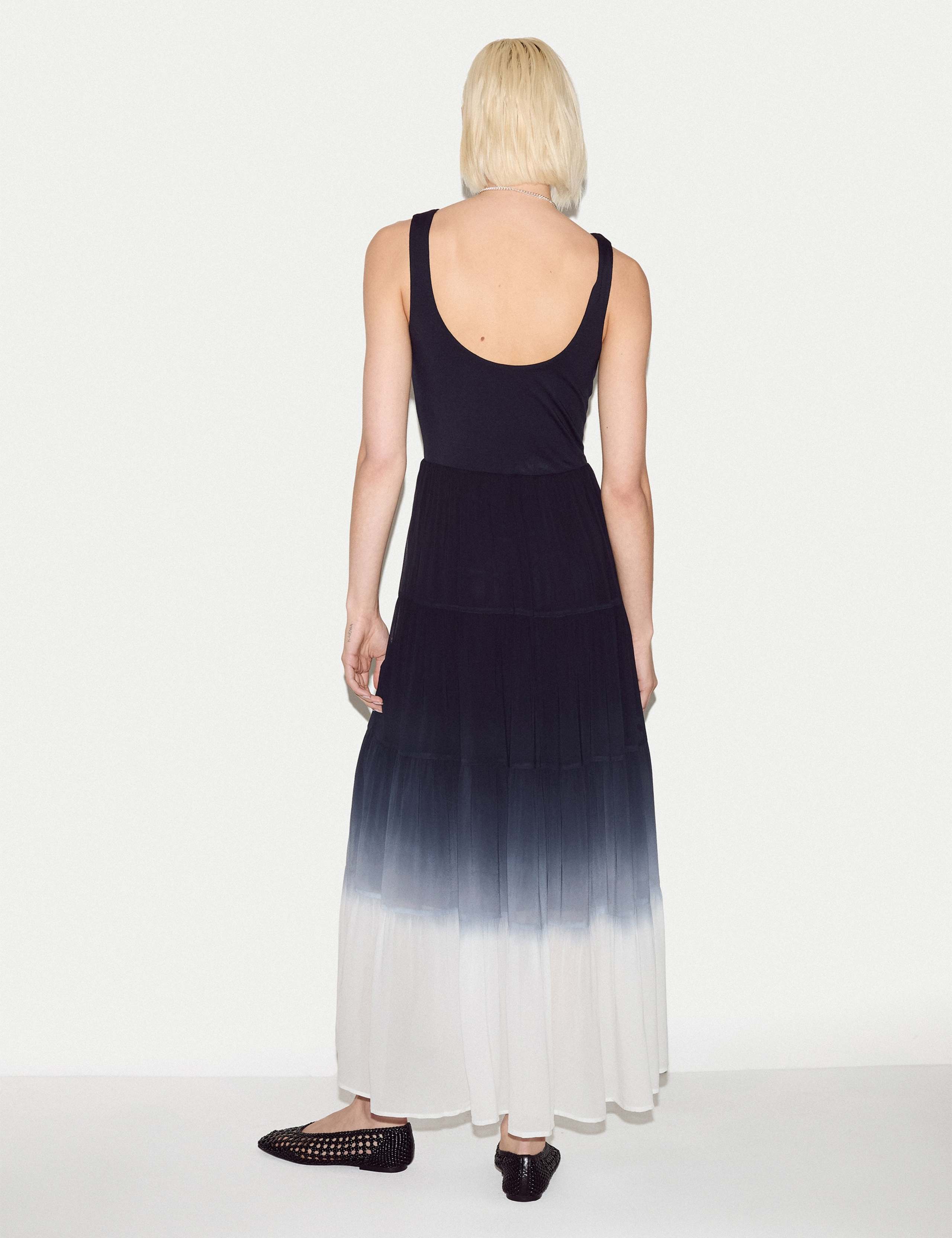 Modal Blend Ombre Midaxi Tiered Dress 6 of 6