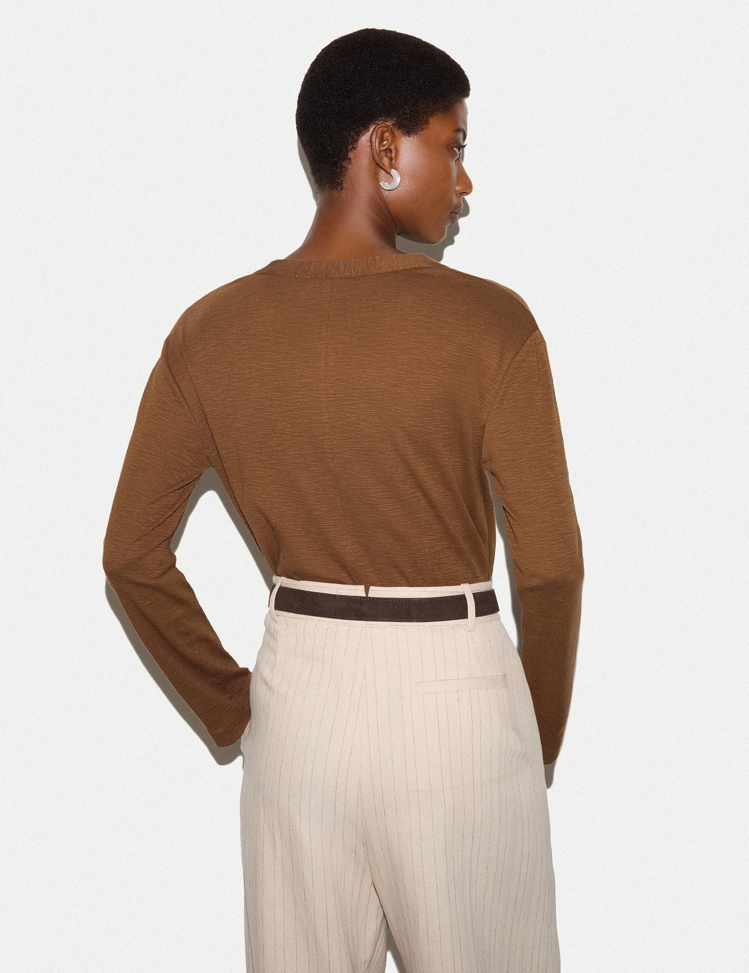 Cotton Luxe V Cardigan 4 of 5