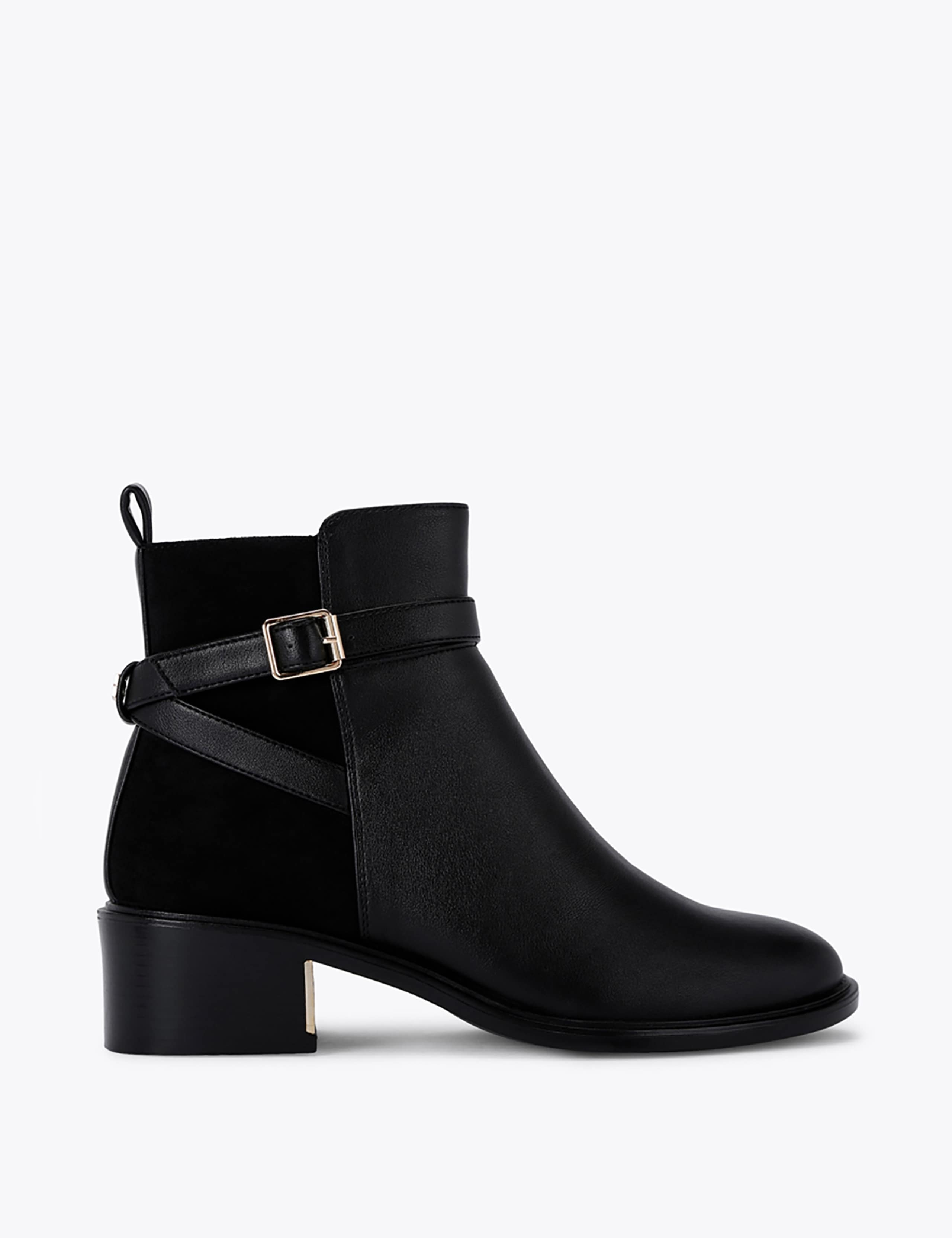 Buckle Strap Detail Block Heel Ankle Boots 2 of 5