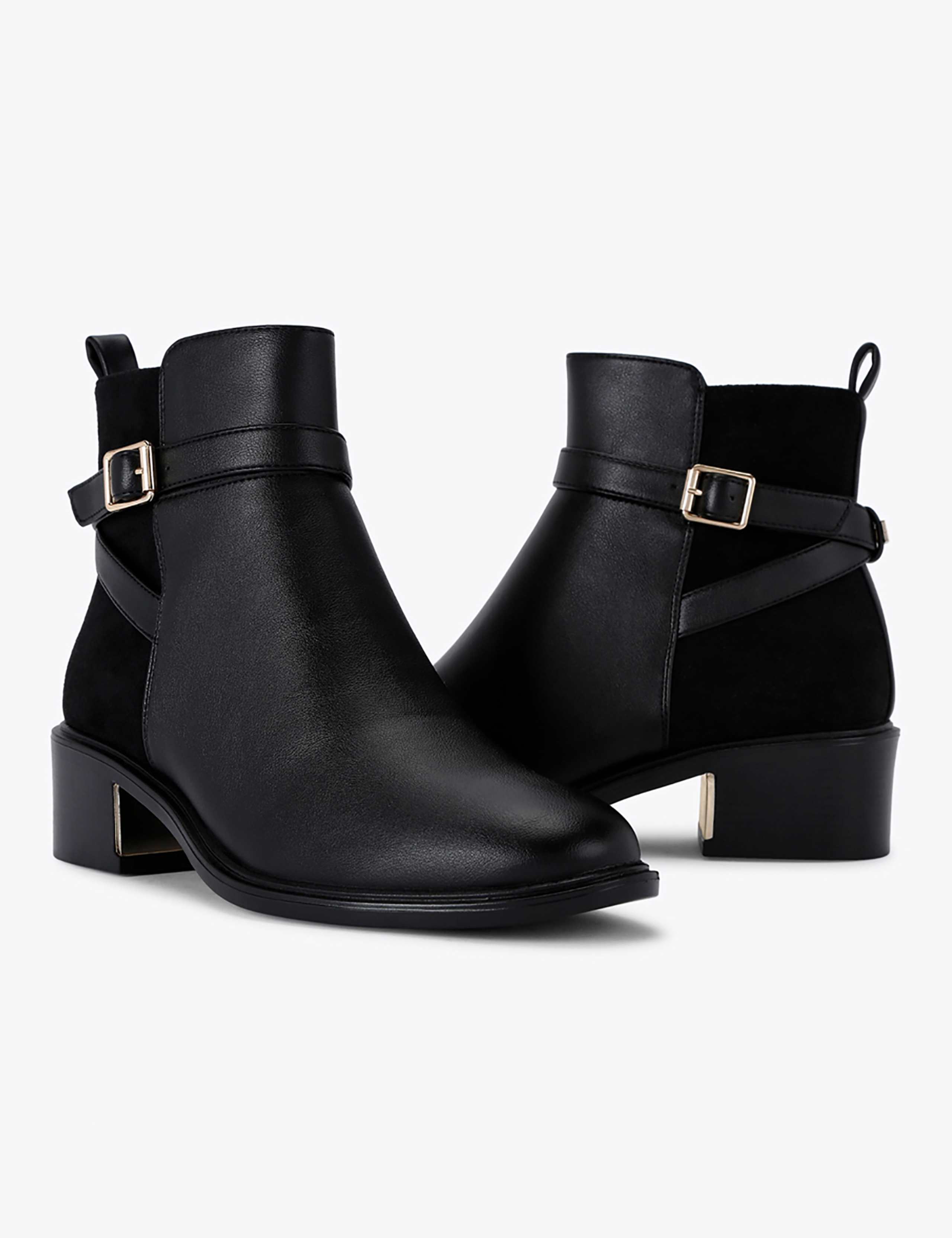 Buckle Strap Detail Block Heel Ankle Boots 4 of 5