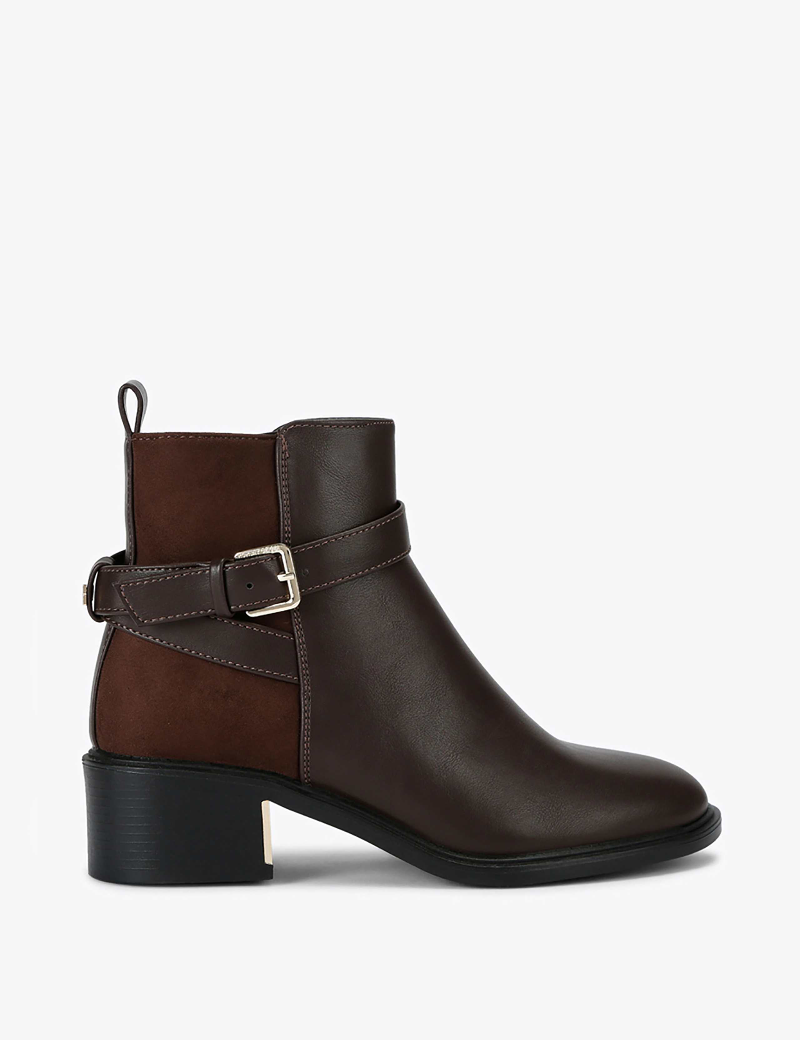 Buckle Strap Detail Block Heel Ankle Boots 2 of 5