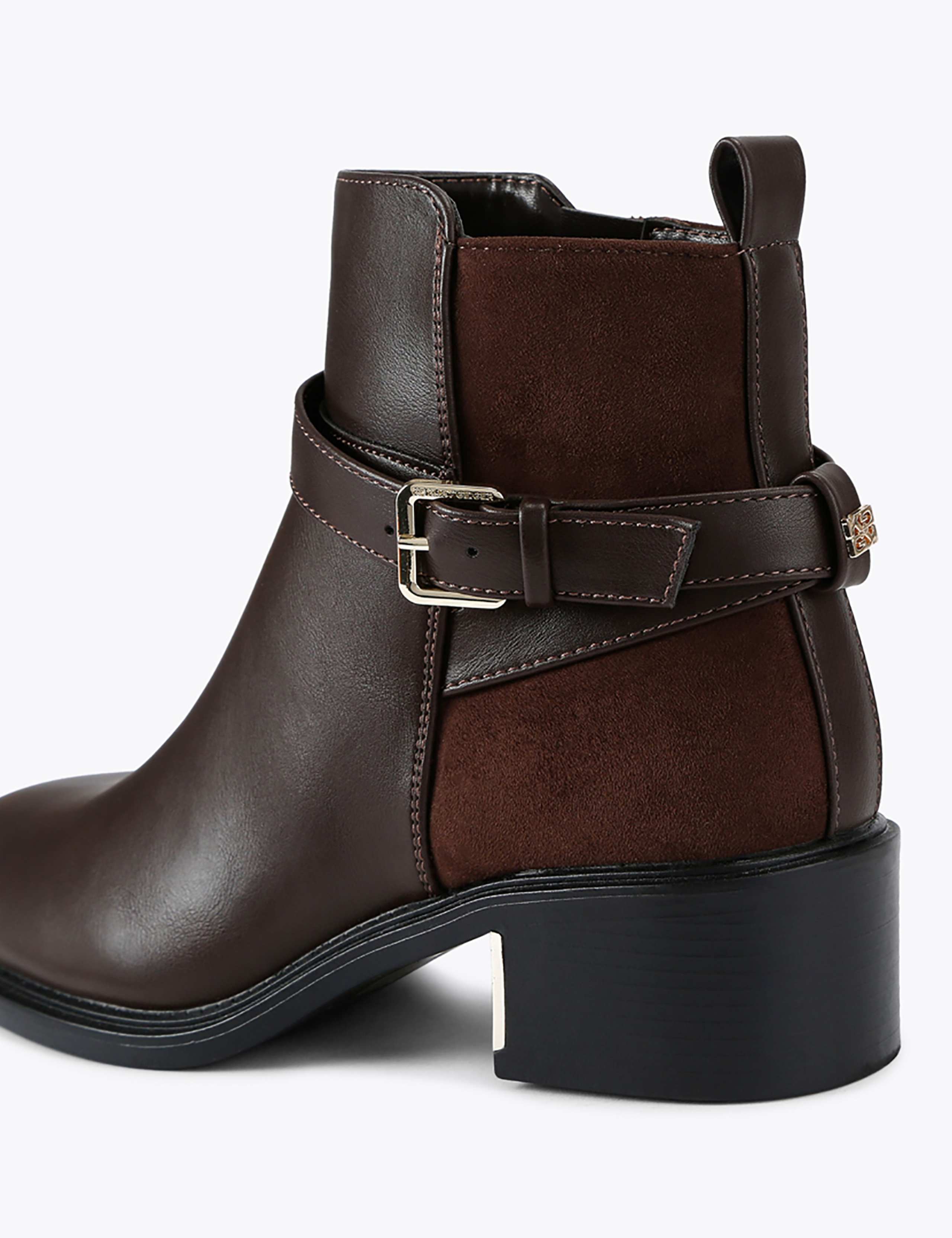 Buckle Strap Detail Block Heel Ankle Boots 5 of 5
