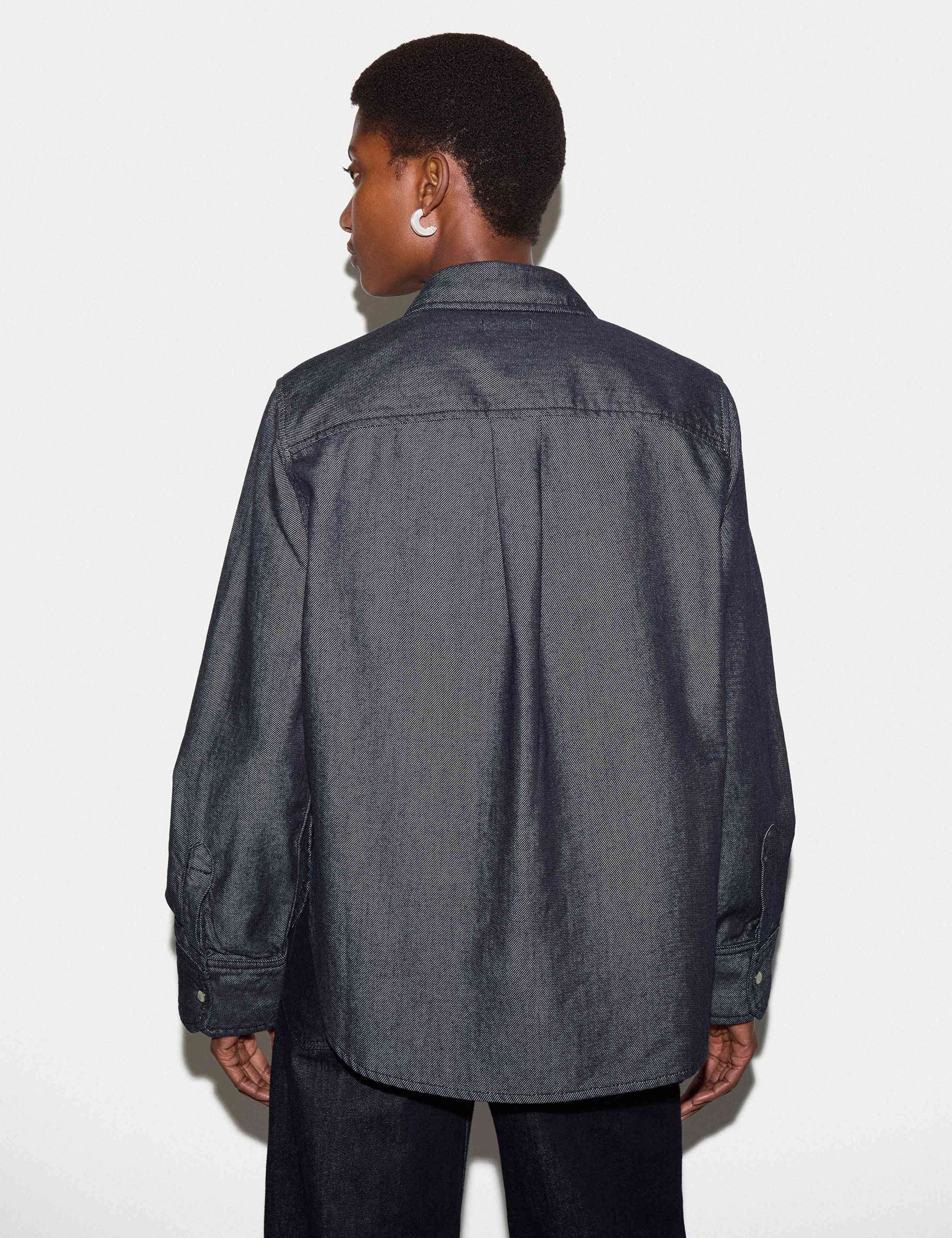 Washed Denim Button Through Shirt 3 of 5
