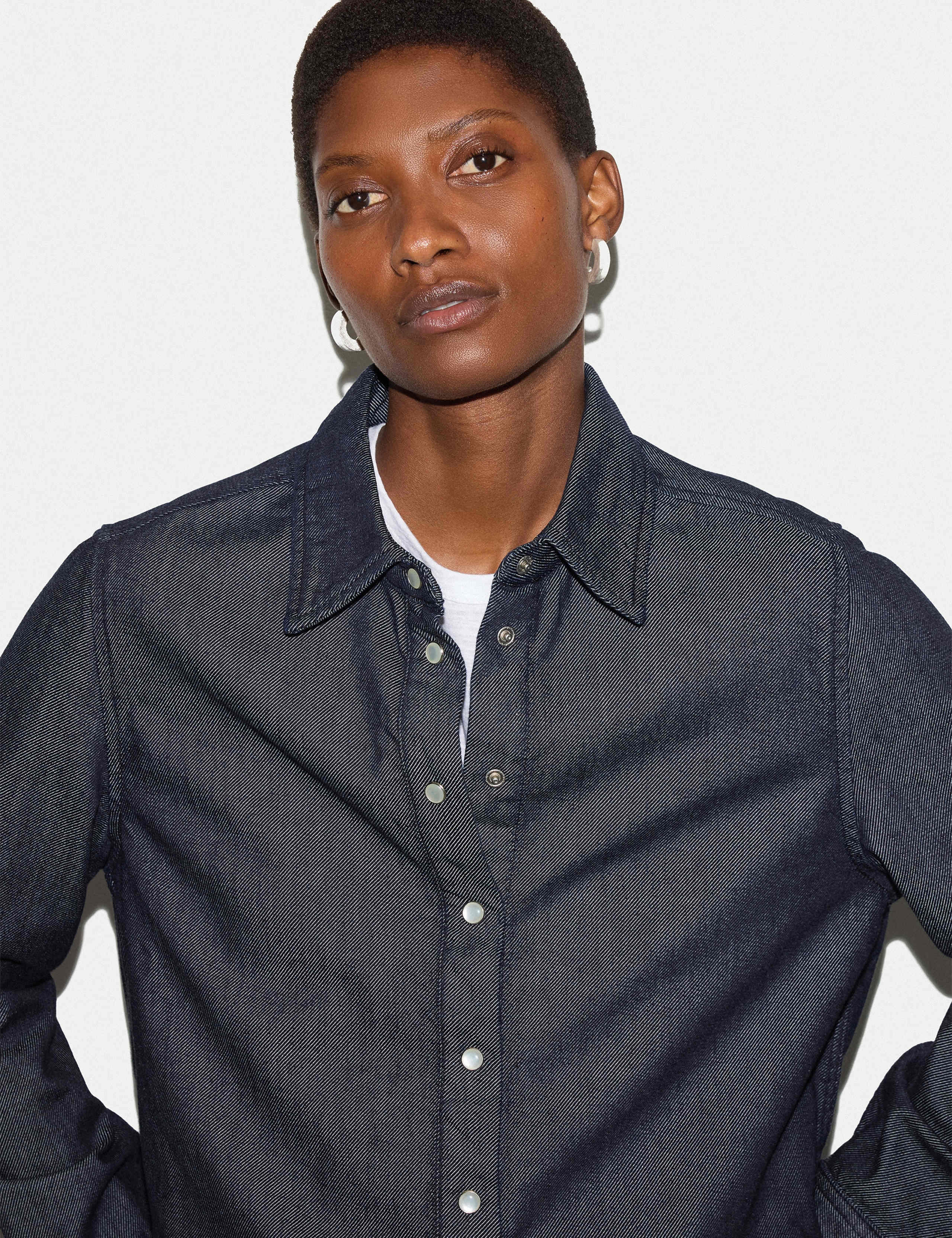 Washed Denim Button Through Shirt 5 of 5