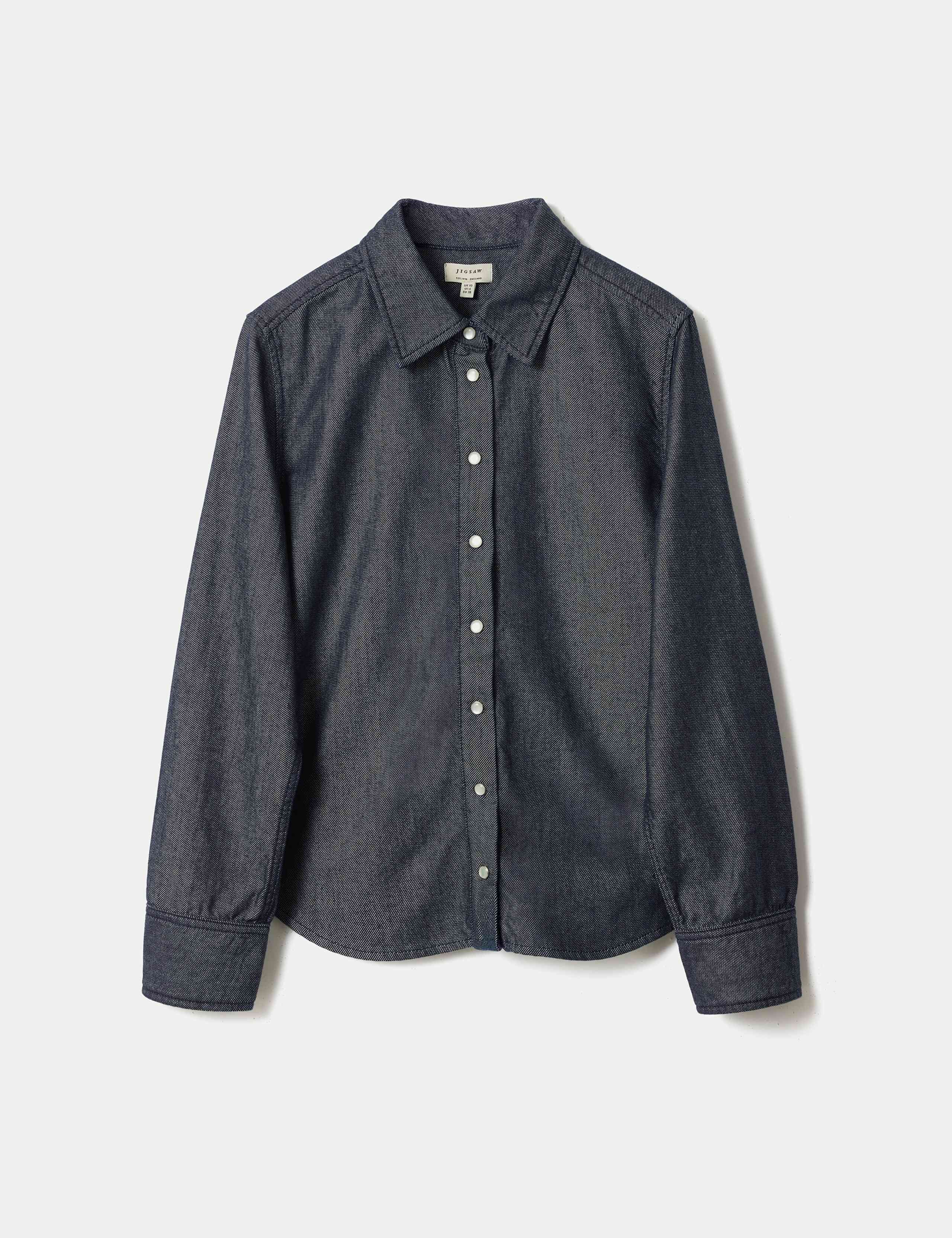 Washed Denim Button Through Shirt 2 of 5
