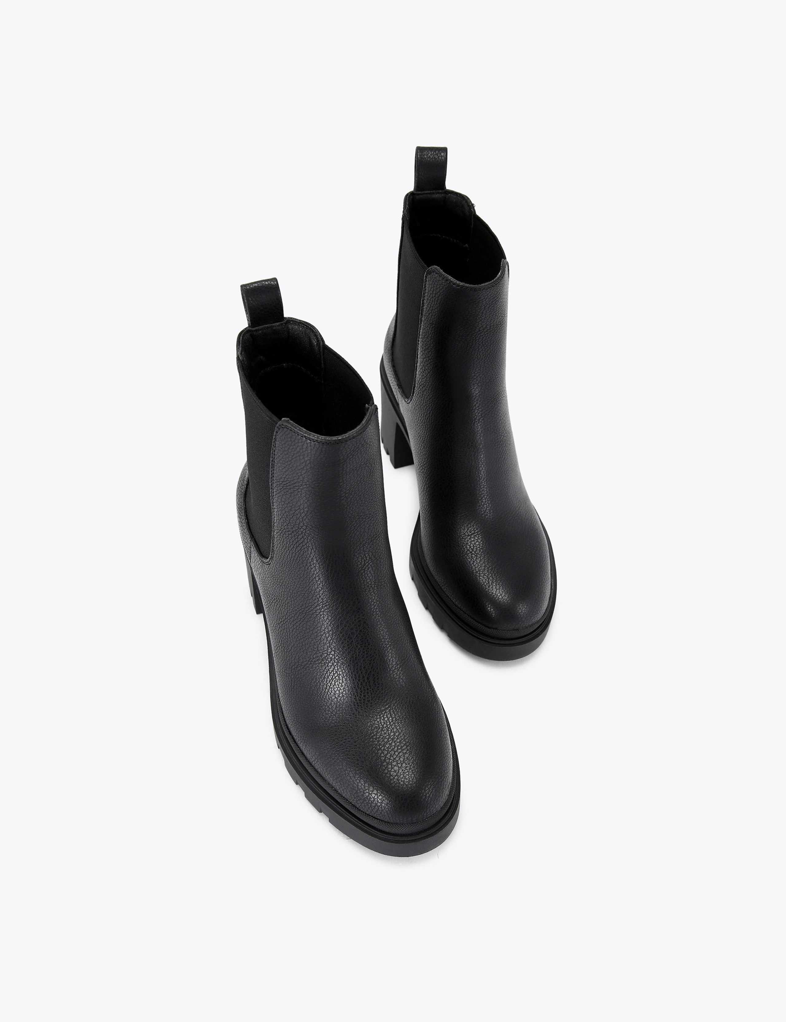 Leather Block Heel Ankle Boots 2 of 5