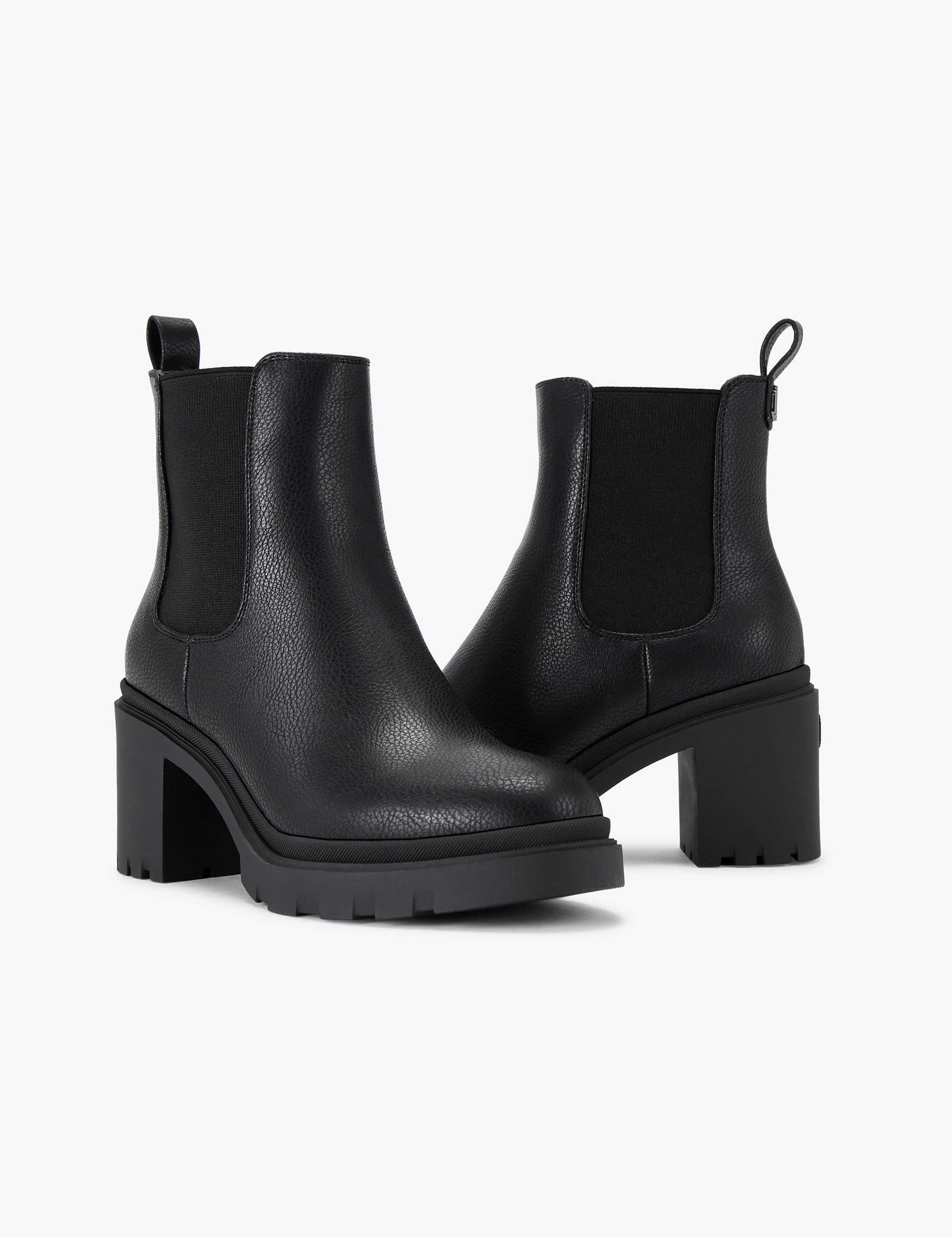 Leather Block Heel Ankle Boots 4 of 5