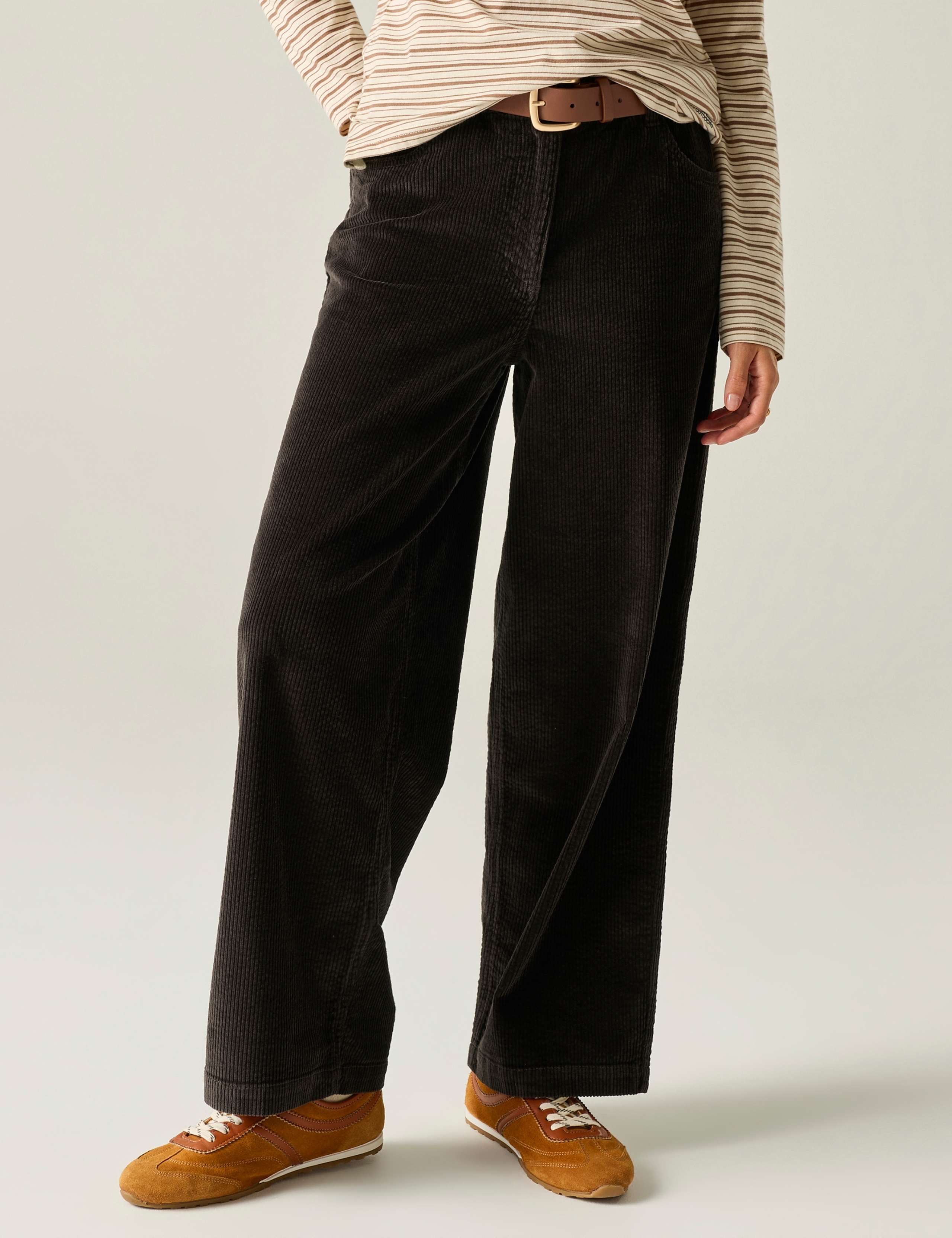 Cotton Rich Cord Wide Leg Trousers 1 of 7