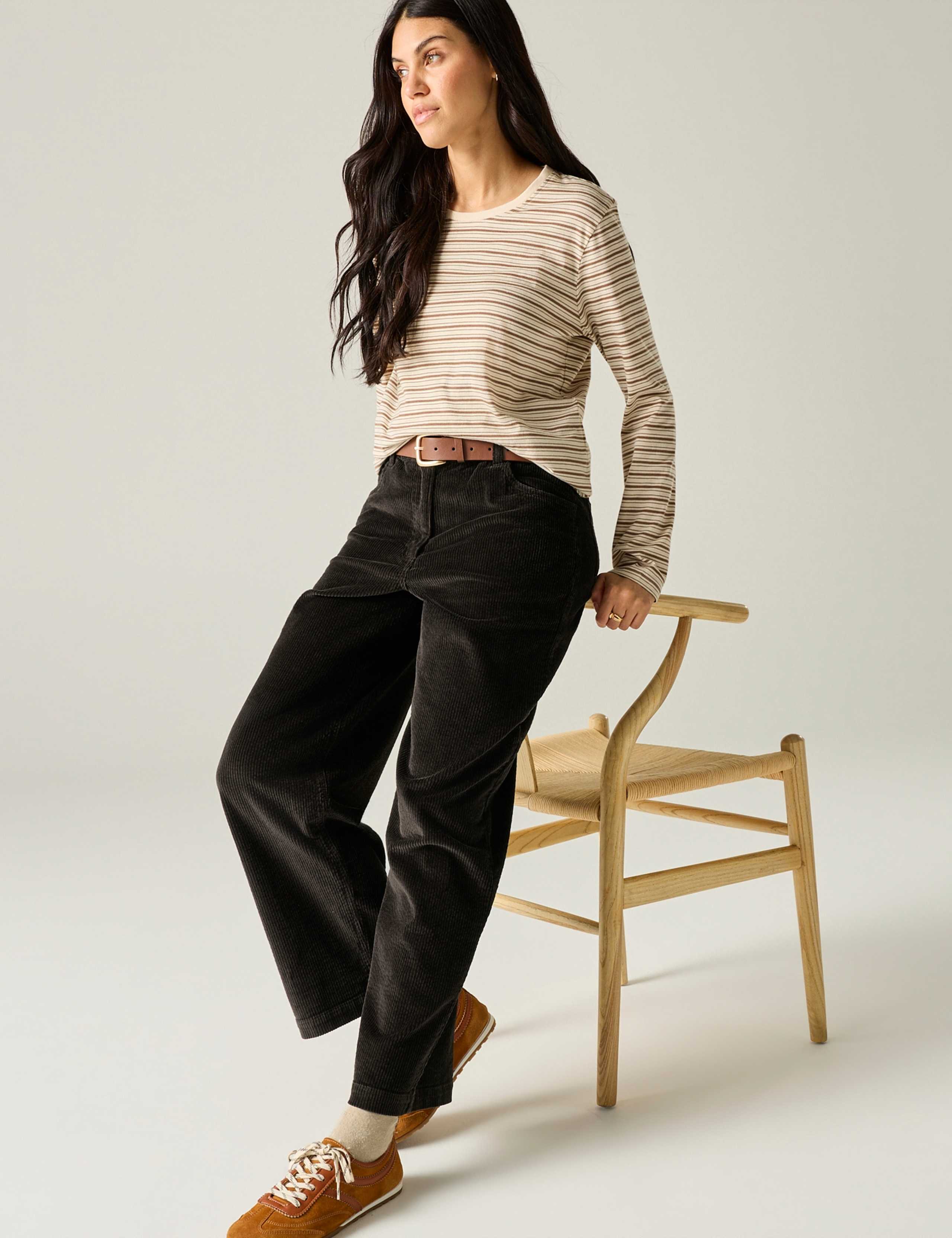 Cotton Rich Cord Wide Leg Trousers 3 of 7