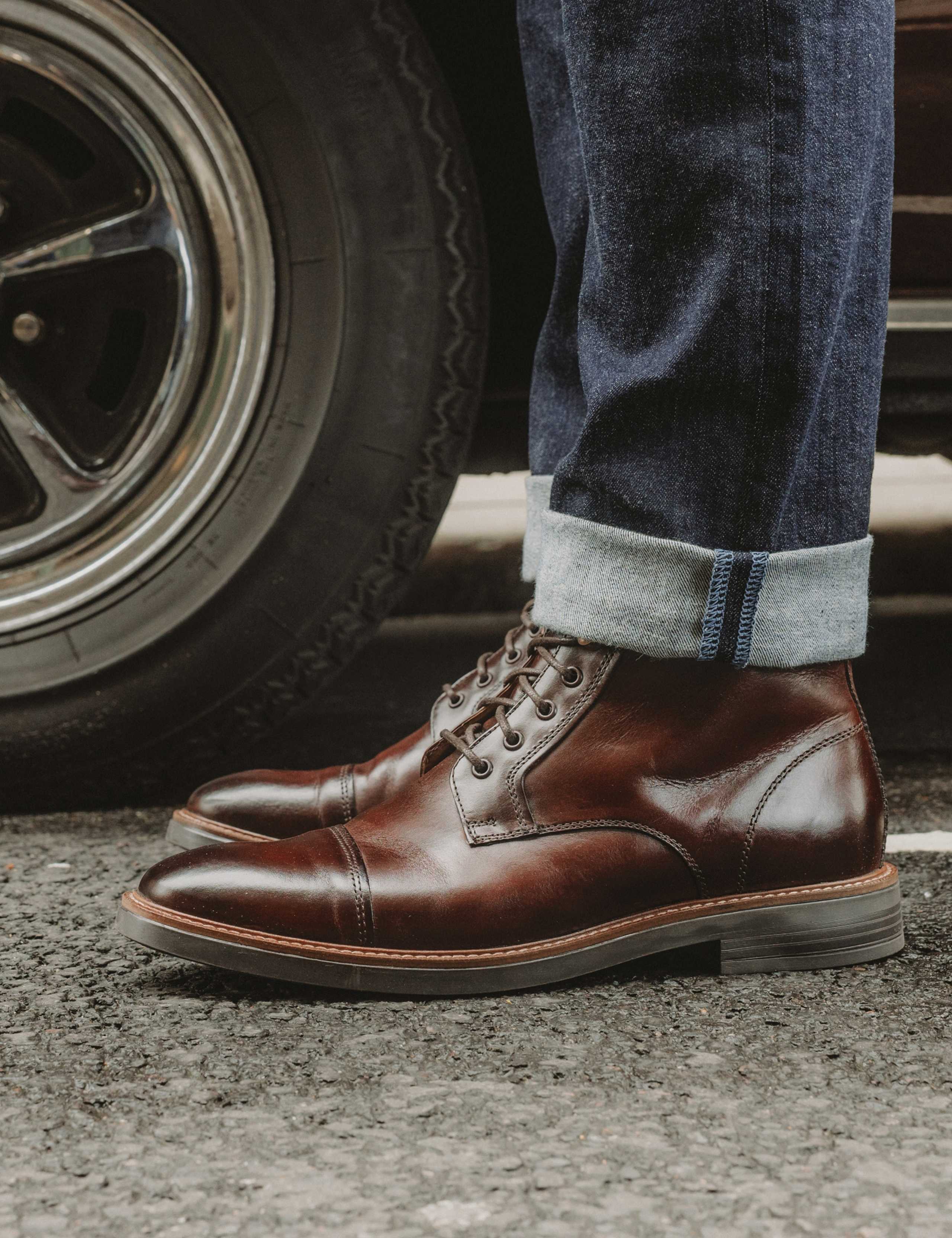 Leather Toe Cap Casual Boots 4 of 8